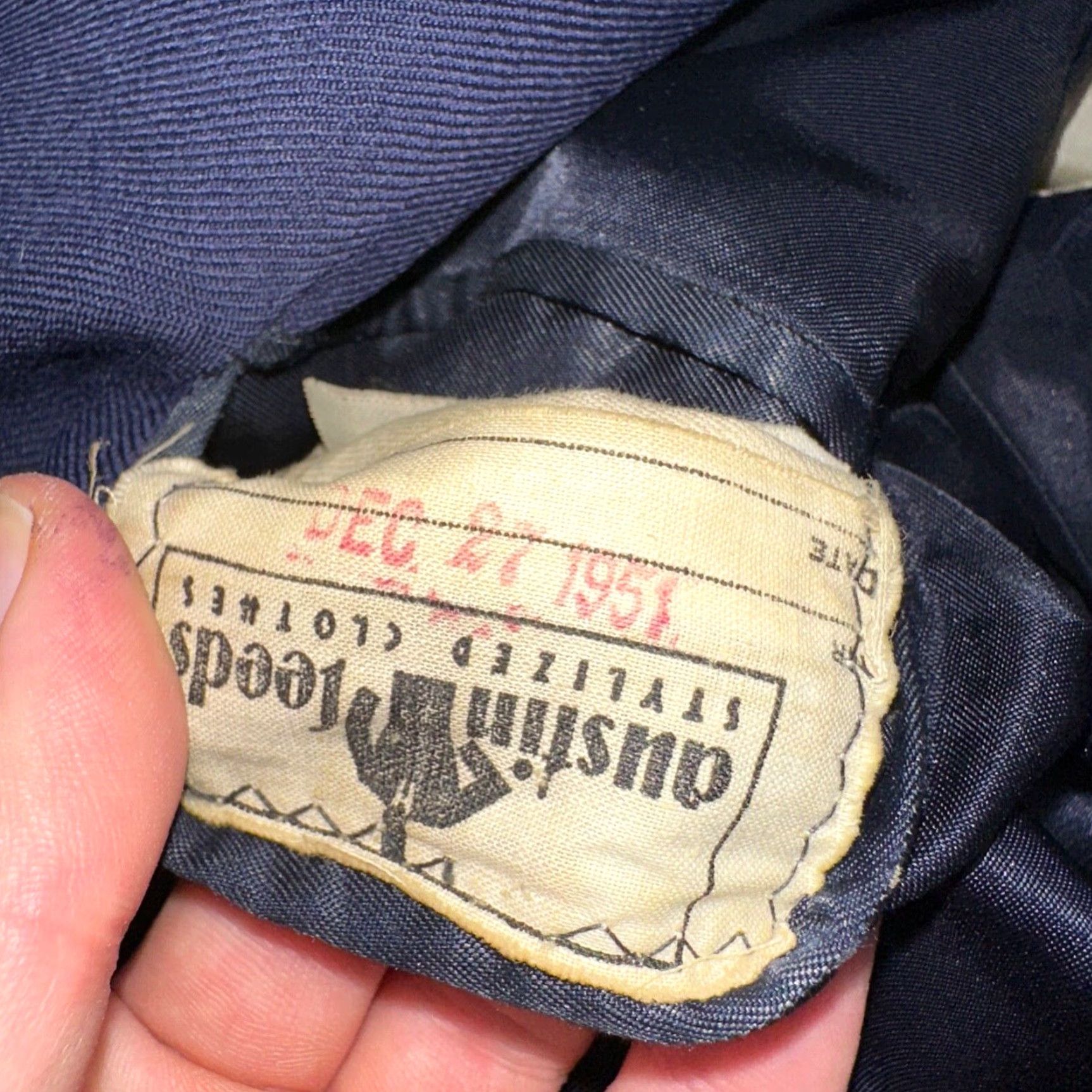 Austin Reed VTG Austin Reeds 2 PC Suit Jacket Pants Blue Rockabilly 1950s 42 Mens Size 42R - 5 Thumbnail