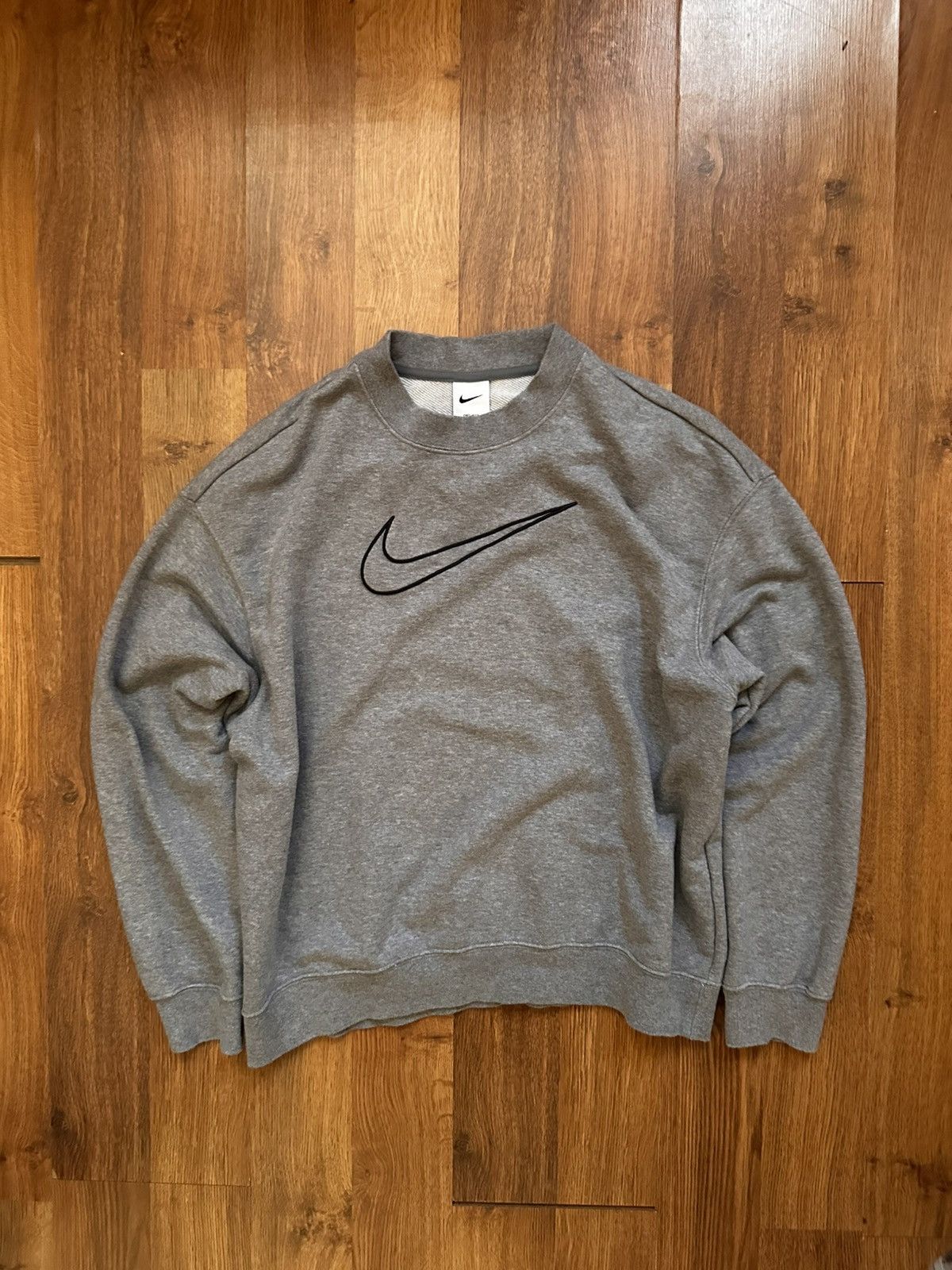 Nike Nike Swoosh Crewneck Sweatshirt – Grey – Size S Vntg Style Size US S / EU 44-46 / 1 - 1 Thumbnail