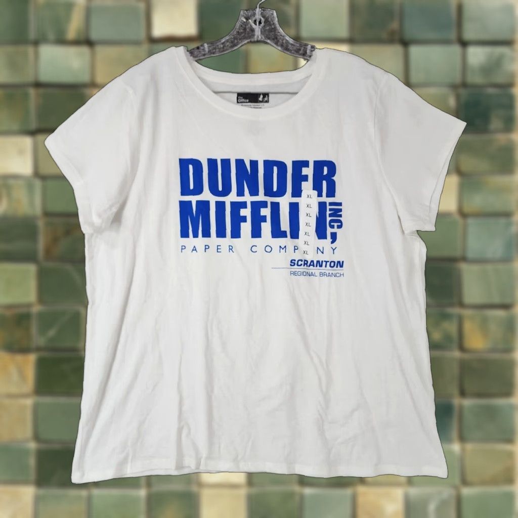 Vintage VINTAGE? No. The Office Dunder Mifflin Paper Company Shirt Womens XL White Short Sleeve T-Shirt Women XL White The Office Merch Women XL White Shirt Size 40" / US 18 - 1 Thumbnail