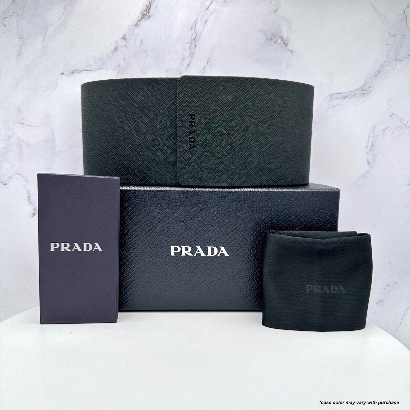Prada New Prada Sunglasses Black Square Oversized Triangle Plaque Size ONE SIZE - 9 Thumbnail