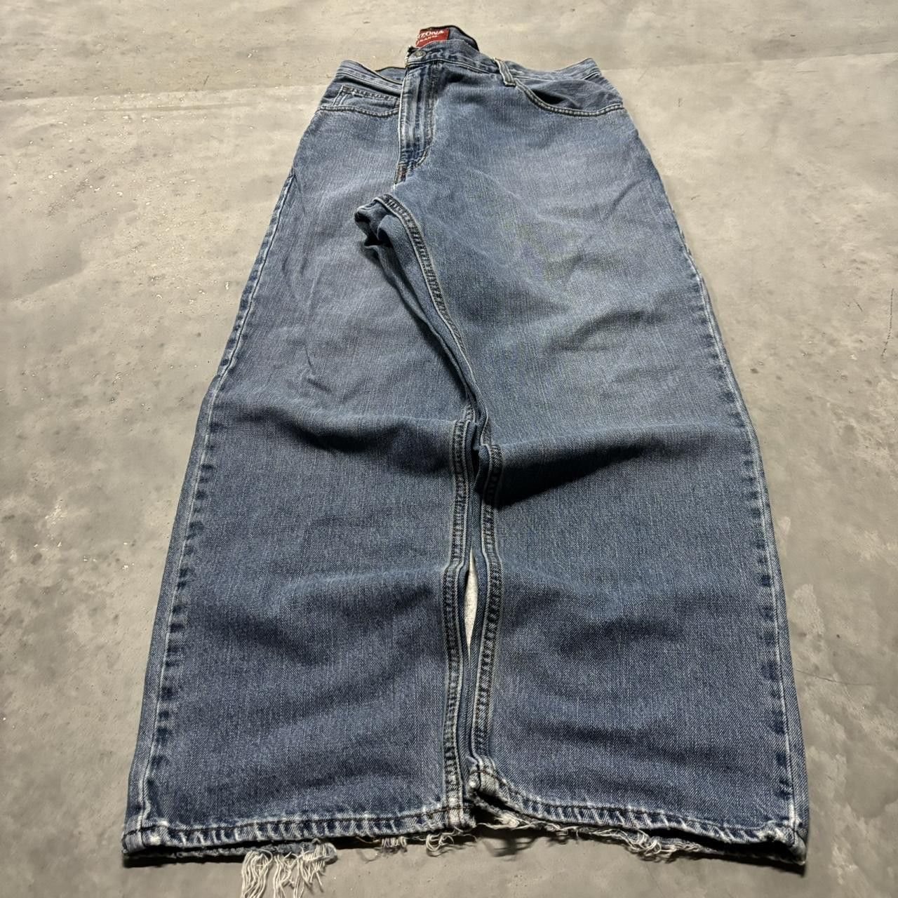 Japanese Brand × Vintage Crazy Vintage Y2K/2000s Grunge Medium Wash Skater Denim Jeans! Size US 40 / EU 56 - 3 Thumbnail