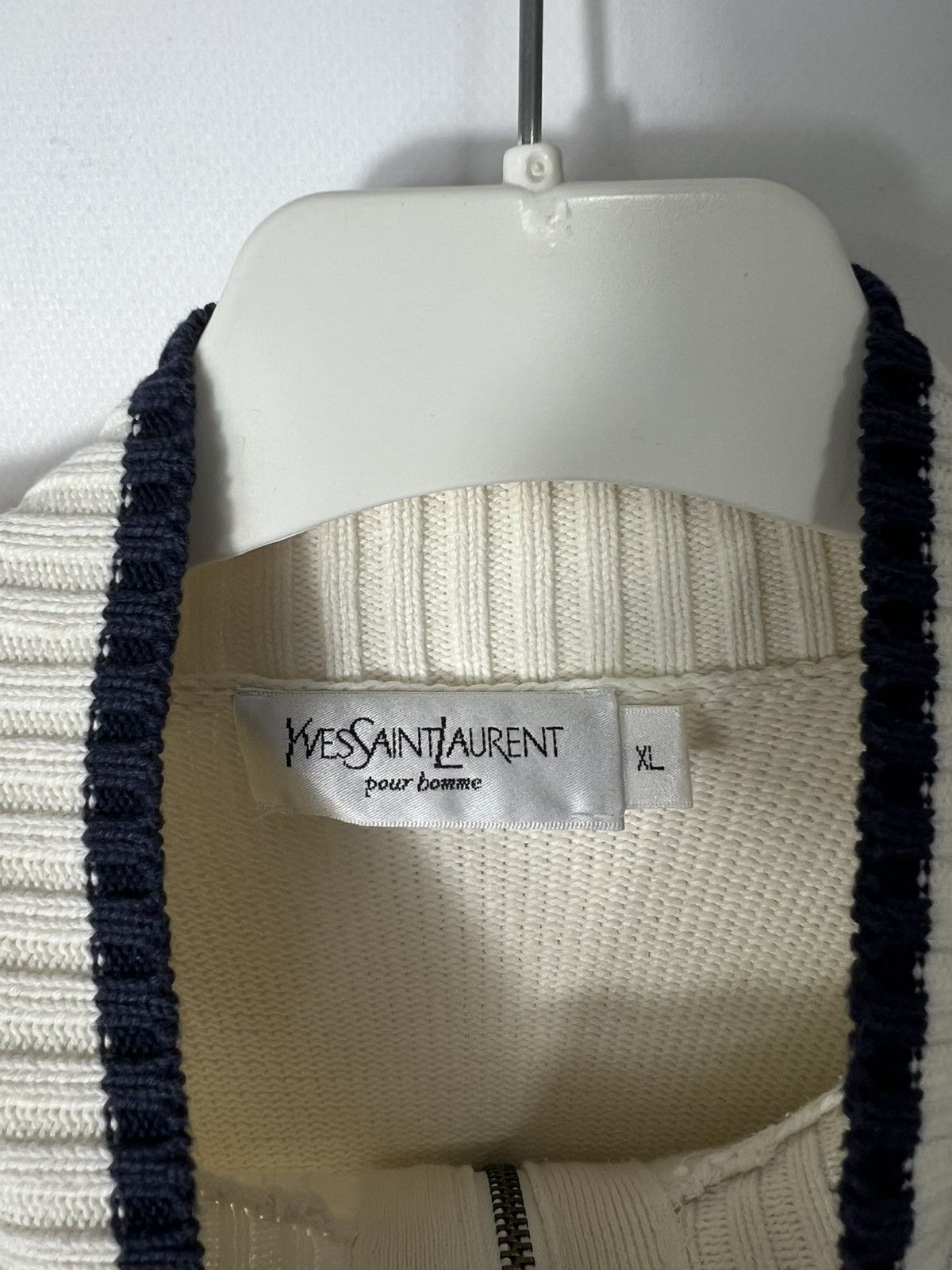 Yves Saint Laurent Vintage luxury streetwear Yves Saint Laurent Ful Zip Sweater Size US XL / EU 56 / 4 - 7 Thumbnail