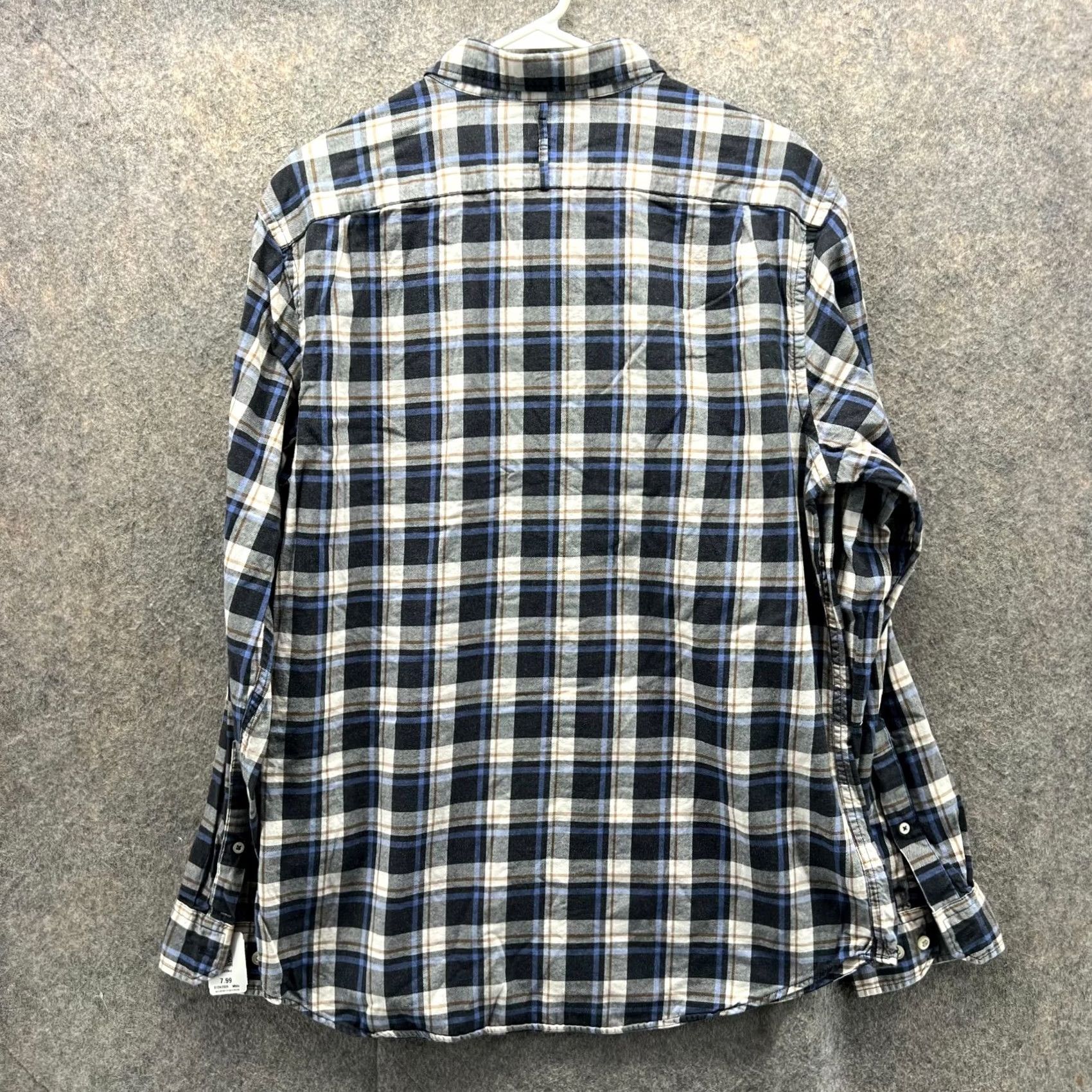 Banana Republic VINTAGE Banana Republic Shirt Men L Blue Button-Down Luxe Flannel Slim Fit Plaid Casual Workwear Size US L / EU 52-54 / 3 - 3 Thumbnail