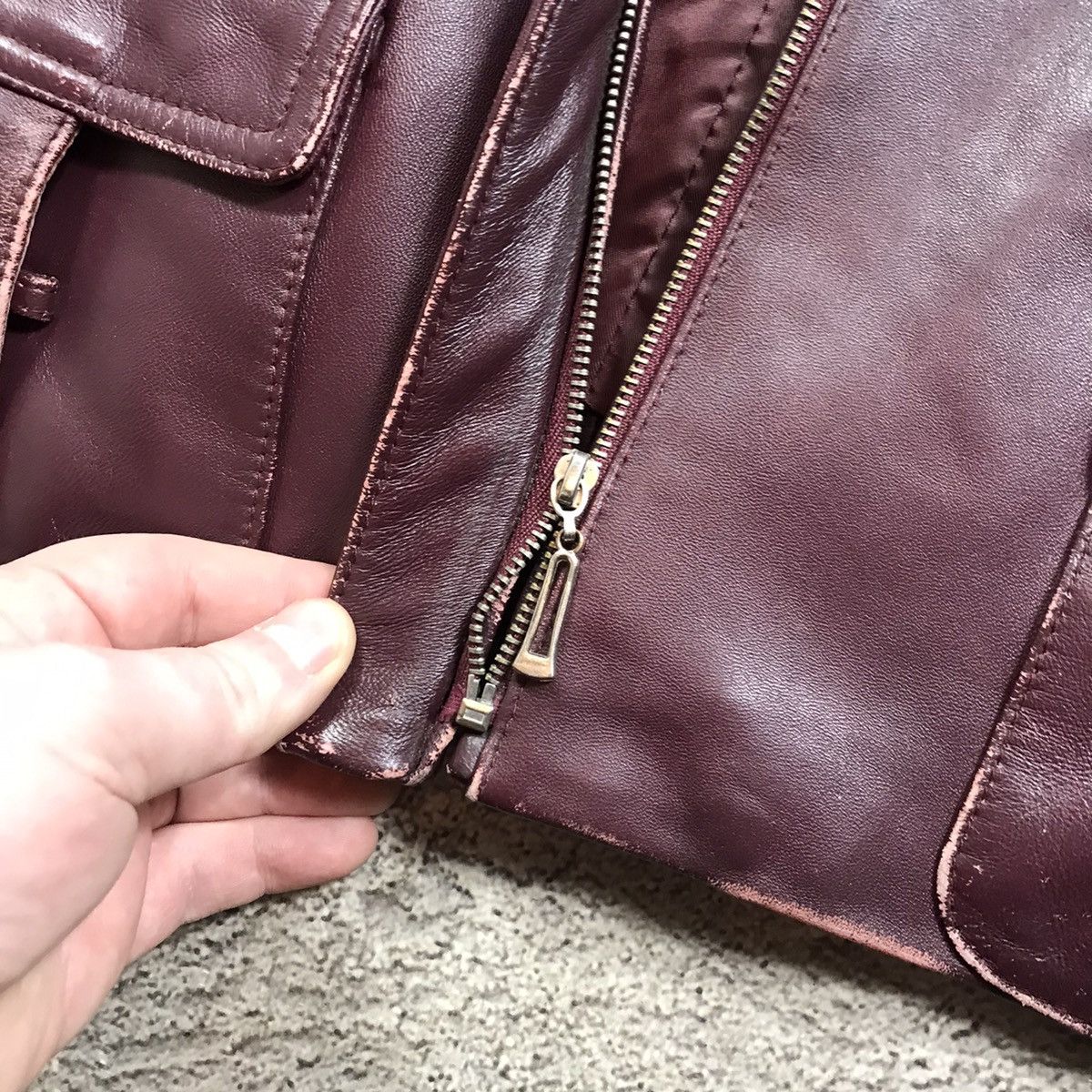 Vintage Vintage 90s Brown Leather Jacket Workwear Streetwear Baggy L Size L / US 10 / IT 46 - 6 Thumbnail