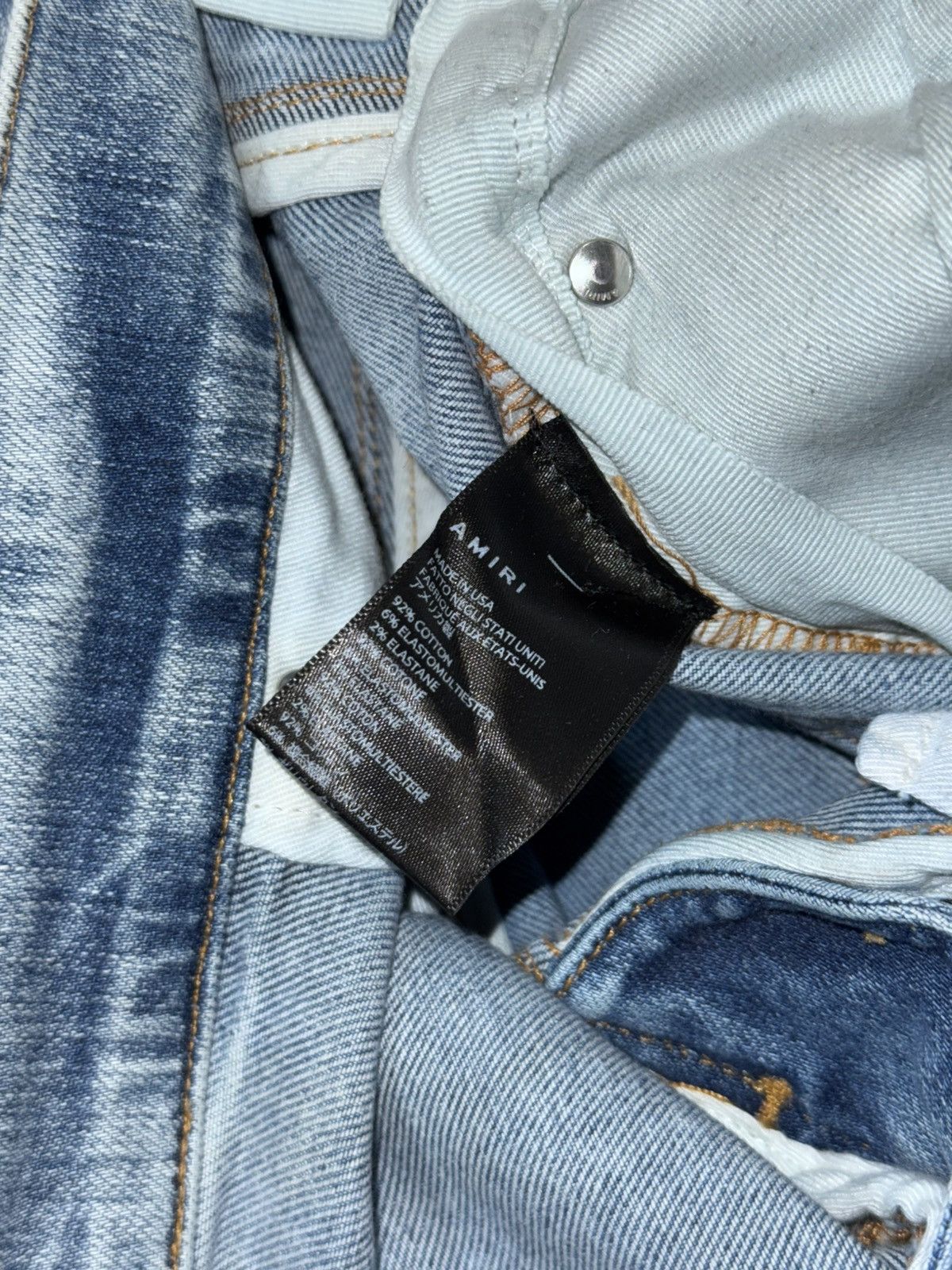 Amiri AMIRI MX1 PAINTED BLUE JEANS Size US 34 / EU 50 - 20 Thumbnail