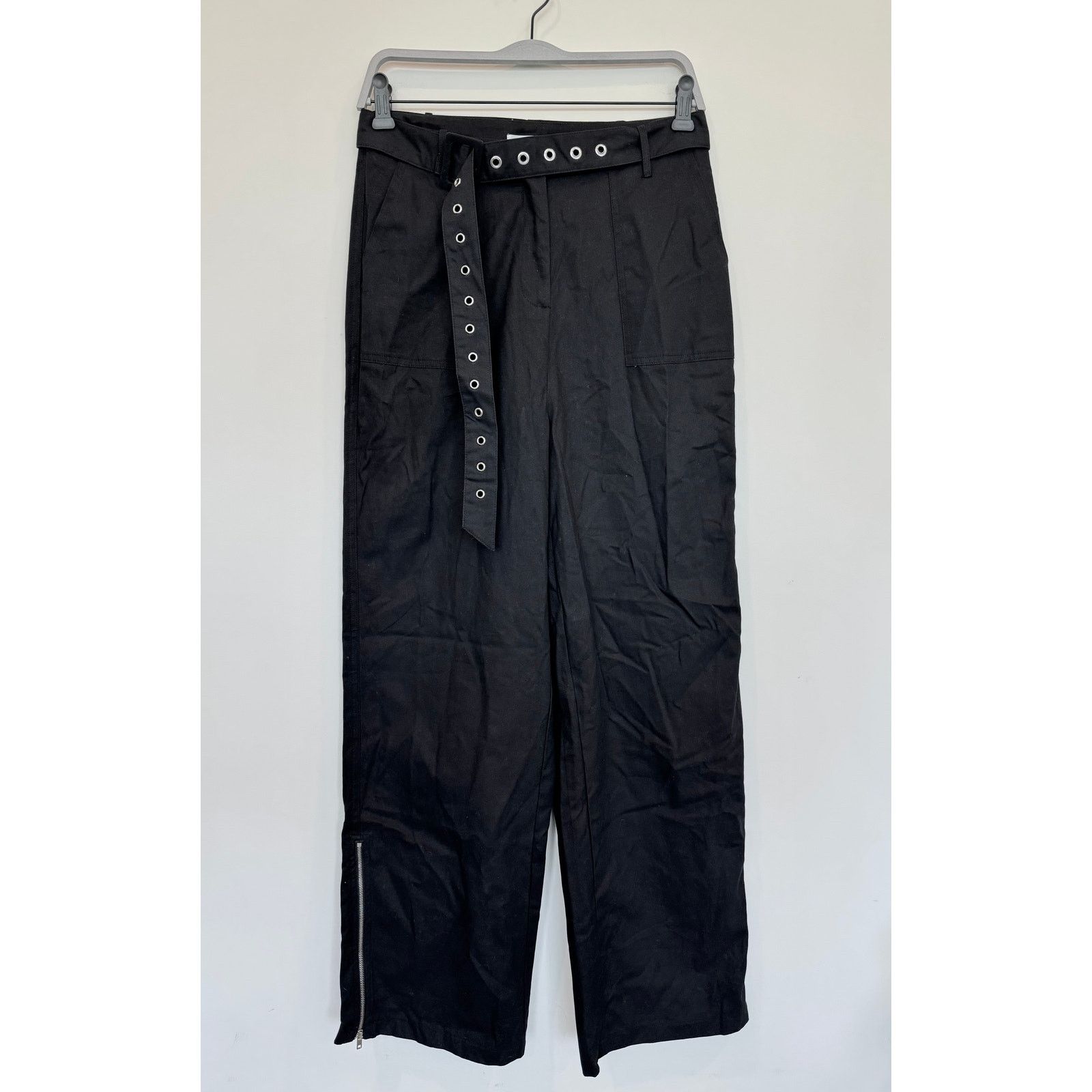 superdown Superdown Bianca Black Belted High Rise Wide Leg Pants Size 28" / US 6 / IT 42 - 1 Thumbnail