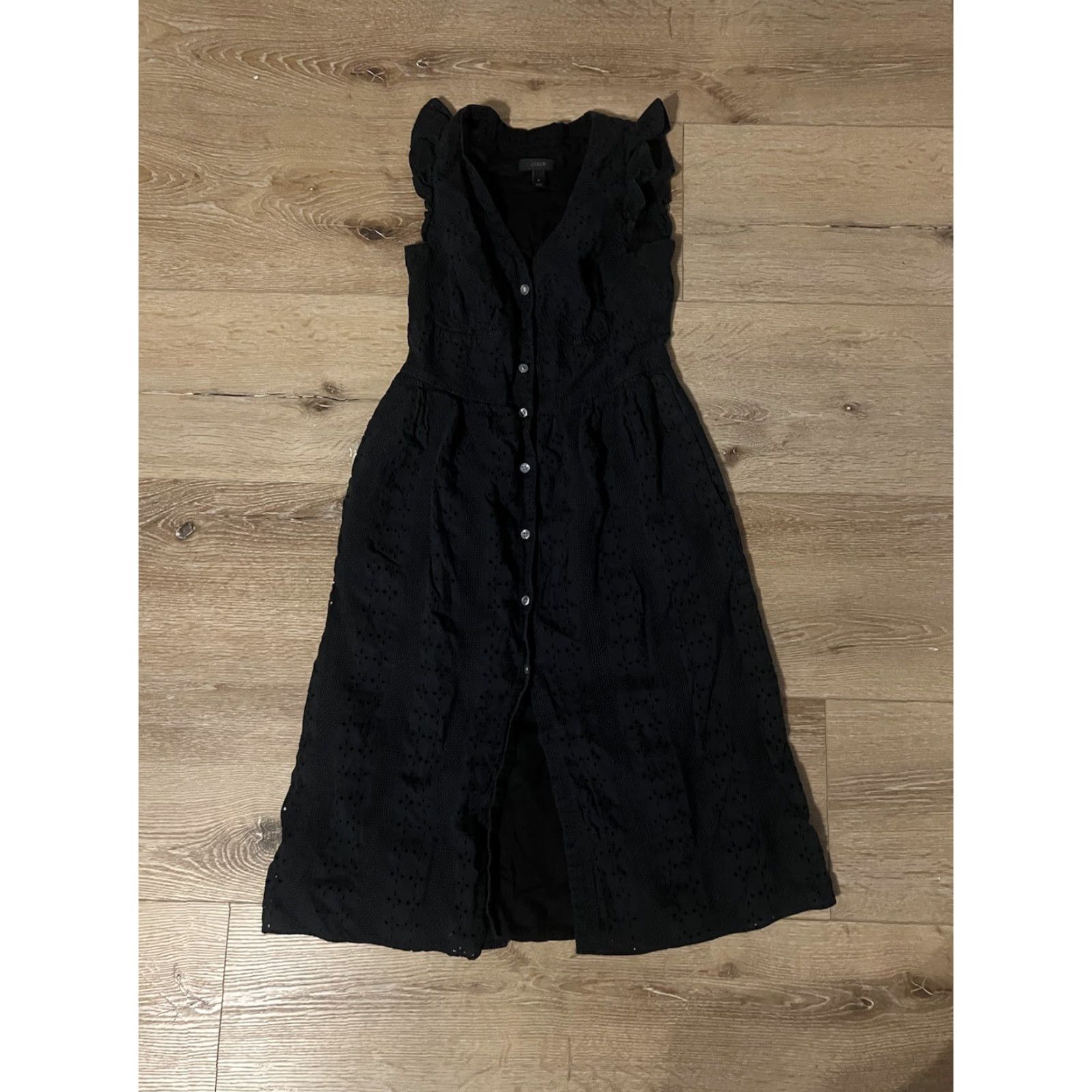 J.Crew J.CREW Womens Button-Up Sleeveless Blouse Black Size S Size S / US 4 / IT 40 - 2 Thumbnail