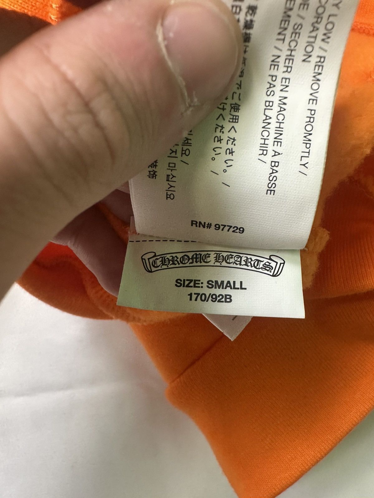 Chrome Hearts × Off-White Chrome Hearts x Off-White Scroll Orange Hoodie Size US S / EU 44-46 / 1 - 6 Thumbnail
