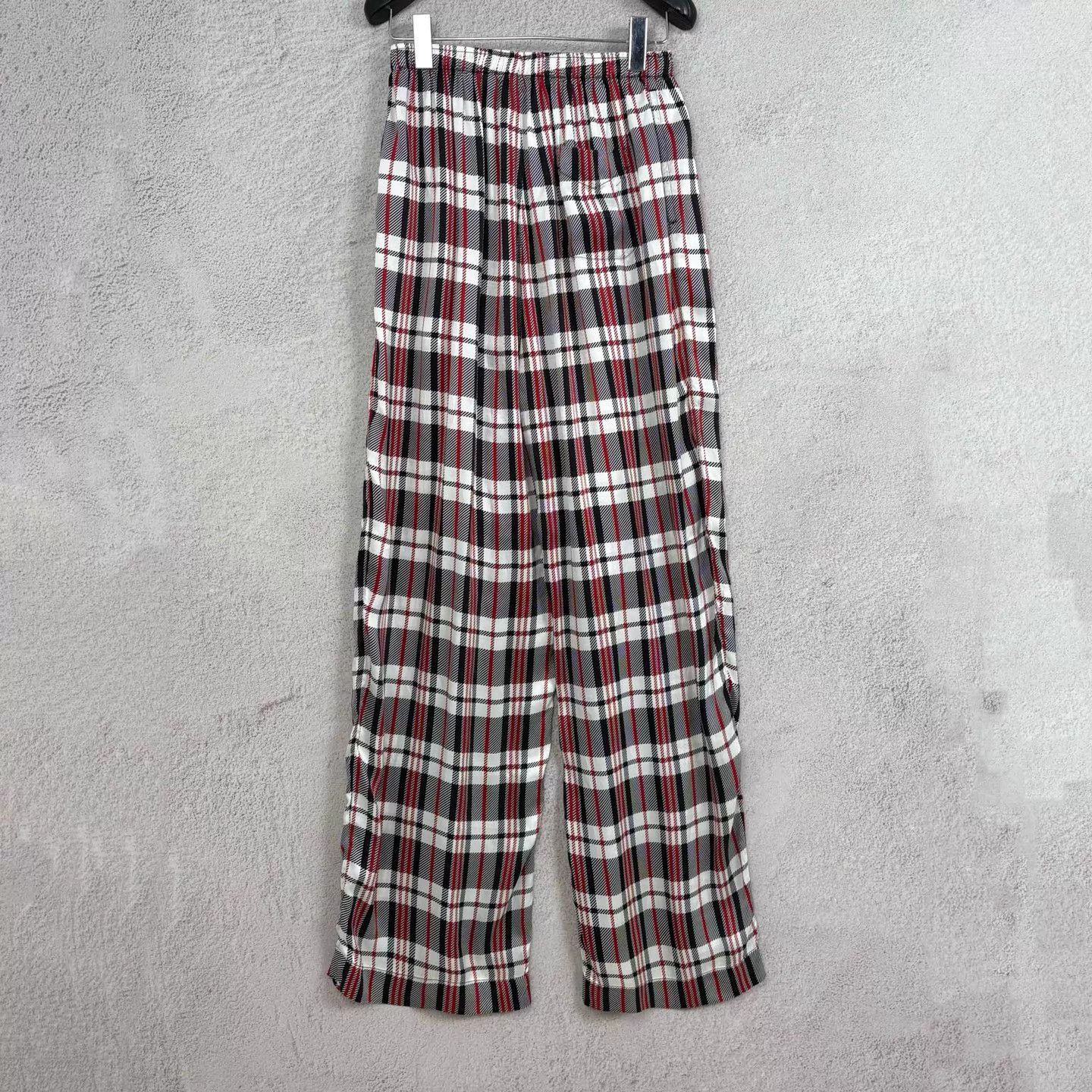 Balenciaga Balenciaga Embroidered Waist Vintage Check HK Wide-Leg Pant Size 26" / US 2 / IT 38 - 2 Thumbnail