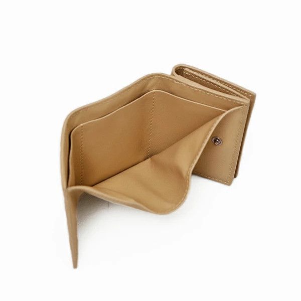 Bottega Veneta o1bcso1str0824 Size : OS / Tiny Tri-Fold Wallet in Beige Size ONE SIZE - 5 Thumbnail