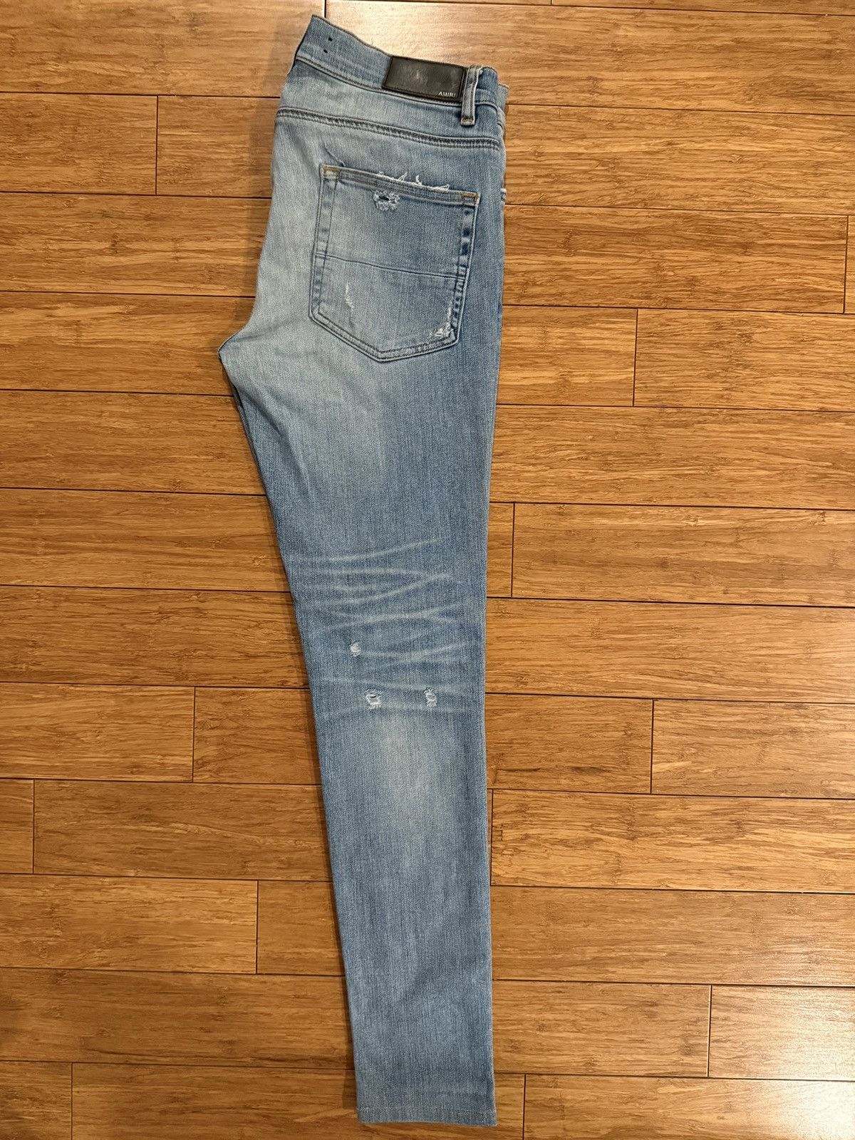 Amiri Amiri Stack Jean Blue Size US 31 - 1 Thumbnail