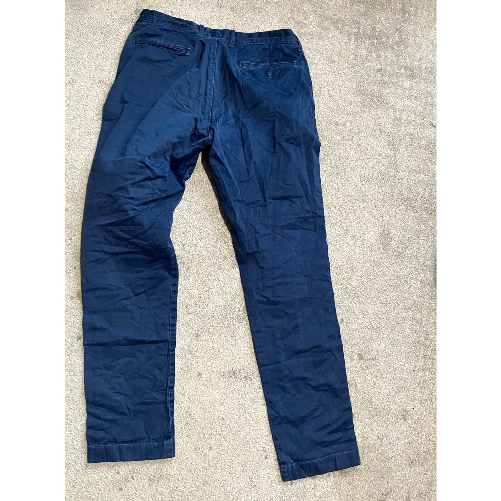 J.Crew J.CREW Stretch 770 Straight Pants Mens 32x31 Blue Chino Cotton Canvas Size US 32 / EU 48 - 3 Thumbnail