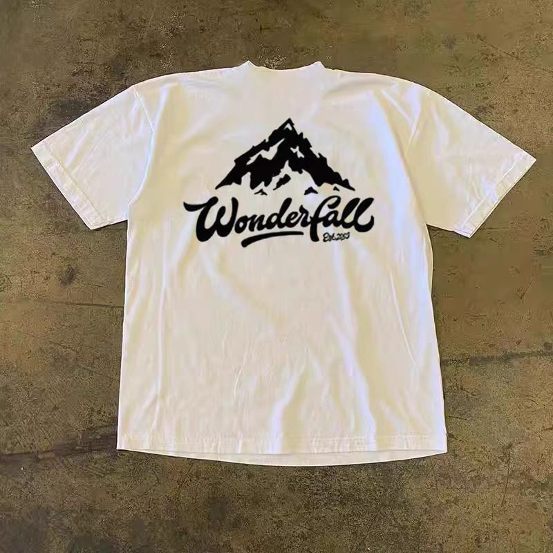 Japanese Brand × Vintage Snow mountain pattern street washed vintage t-shirt Size US M / EU 48-50 / 2 - 1 Thumbnail