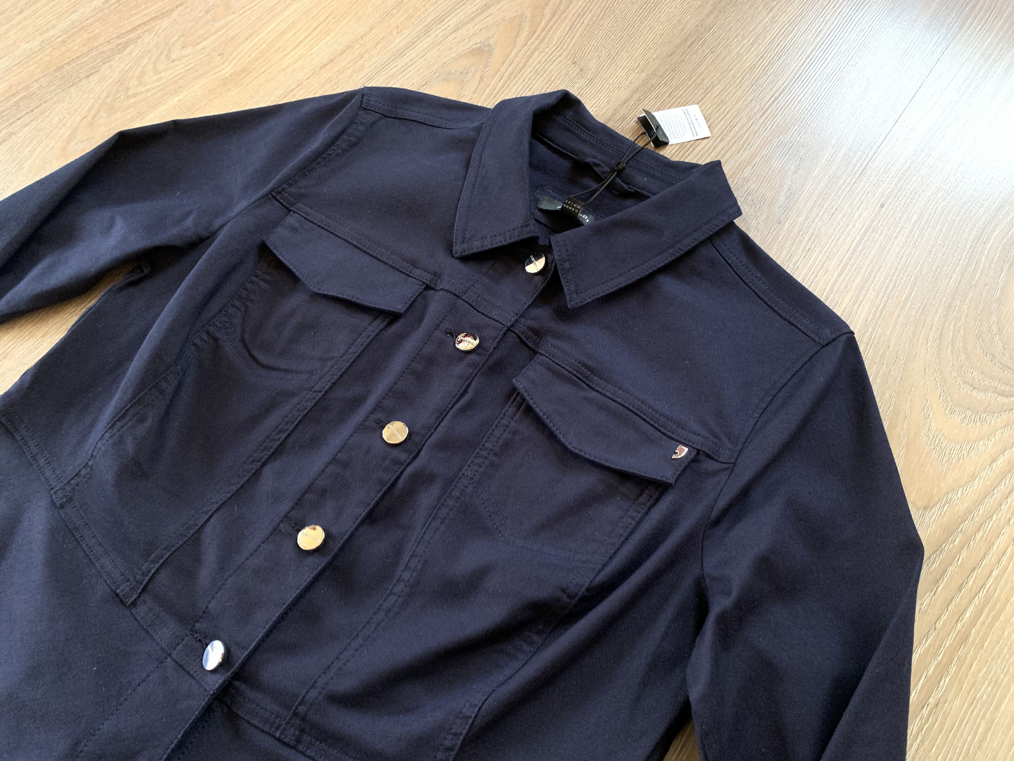 Designer Comma New Slim Stretch Denim Jacket Size M / US 6-8 / IT 42-44 - 3 Thumbnail