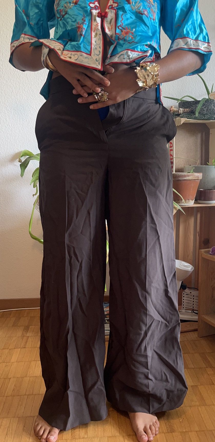 H&M Elegant Blazer Pants Size 25" / US 0 / IT 36 - 2 Thumbnail