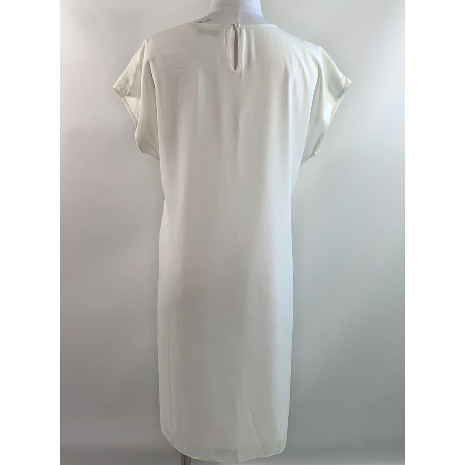 Soft Surroundings Soft Surroundings Kurti Shirt Womens Medium Ivory Sheer Short Sleeve Tunic Dress Long Solid 2020-2029 Fashionable Womens Size M / US 6-8 / IT 42-44 - 3 Thumbnail