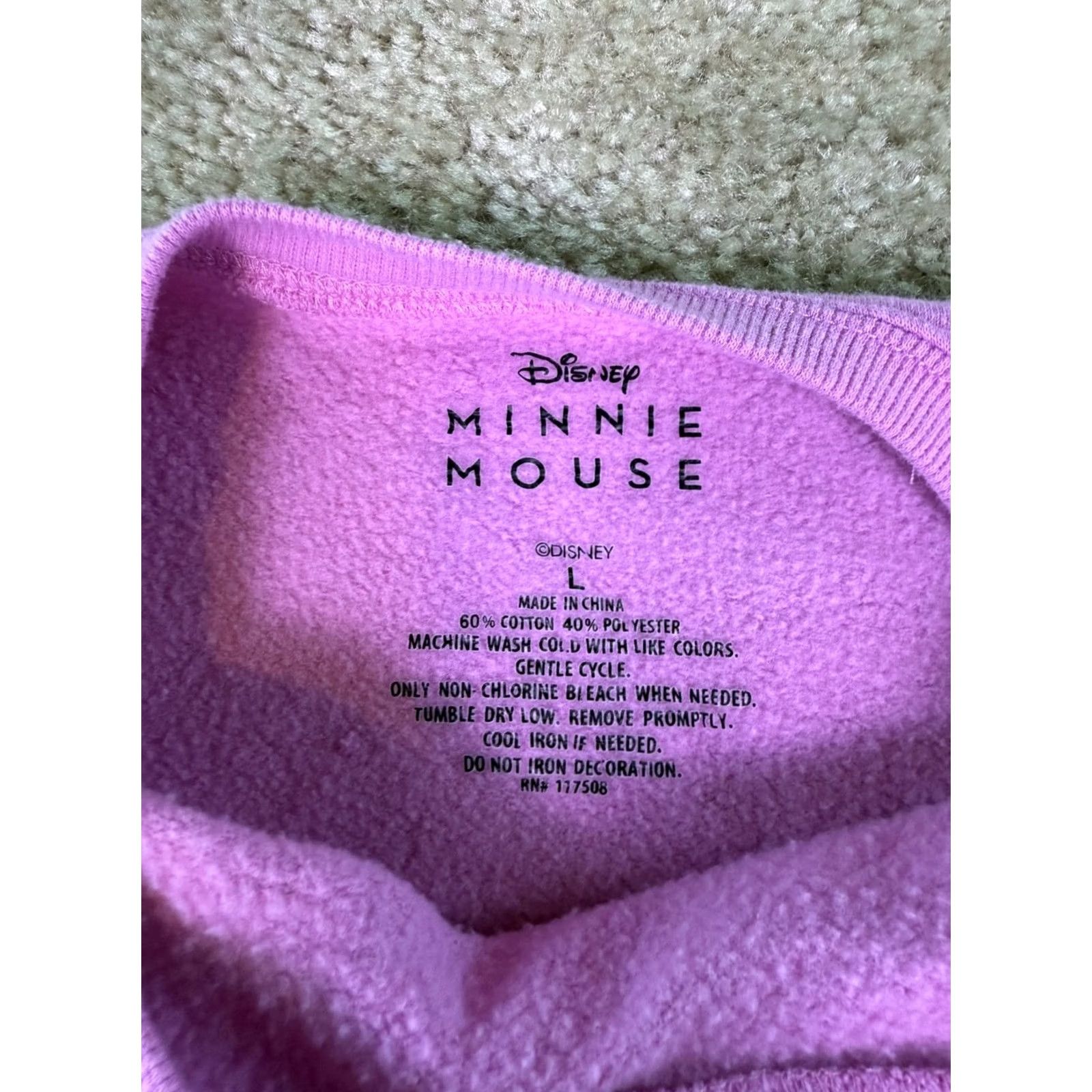 Disney Disney Womens Sweatshirt Minnie Mouse Pink Size L Size L / US 10 / IT 46 - 2 Thumbnail