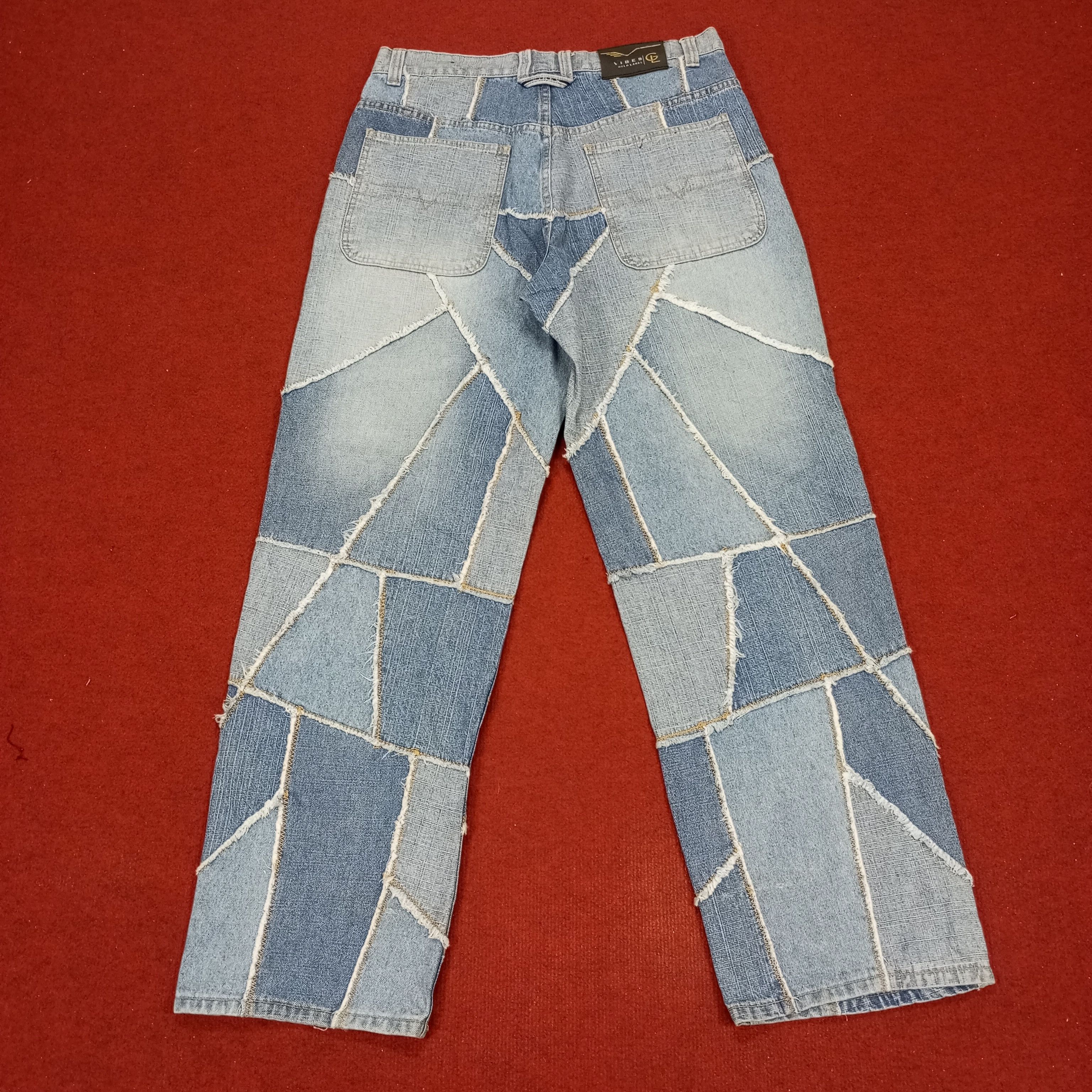 VIBE Vibes Gold Label Rare Fashion Patchwork Style Jeans Size US 34 / EU 50 - 4 Thumbnail
