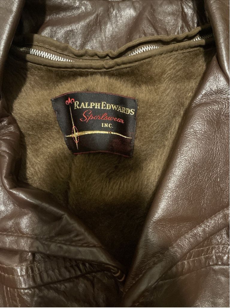 Other Ralph Edward’s Vtg Brown Leather Jacket W/ Faux Fur Inside Size US M / EU 48-50 / 2 - 5 Thumbnail