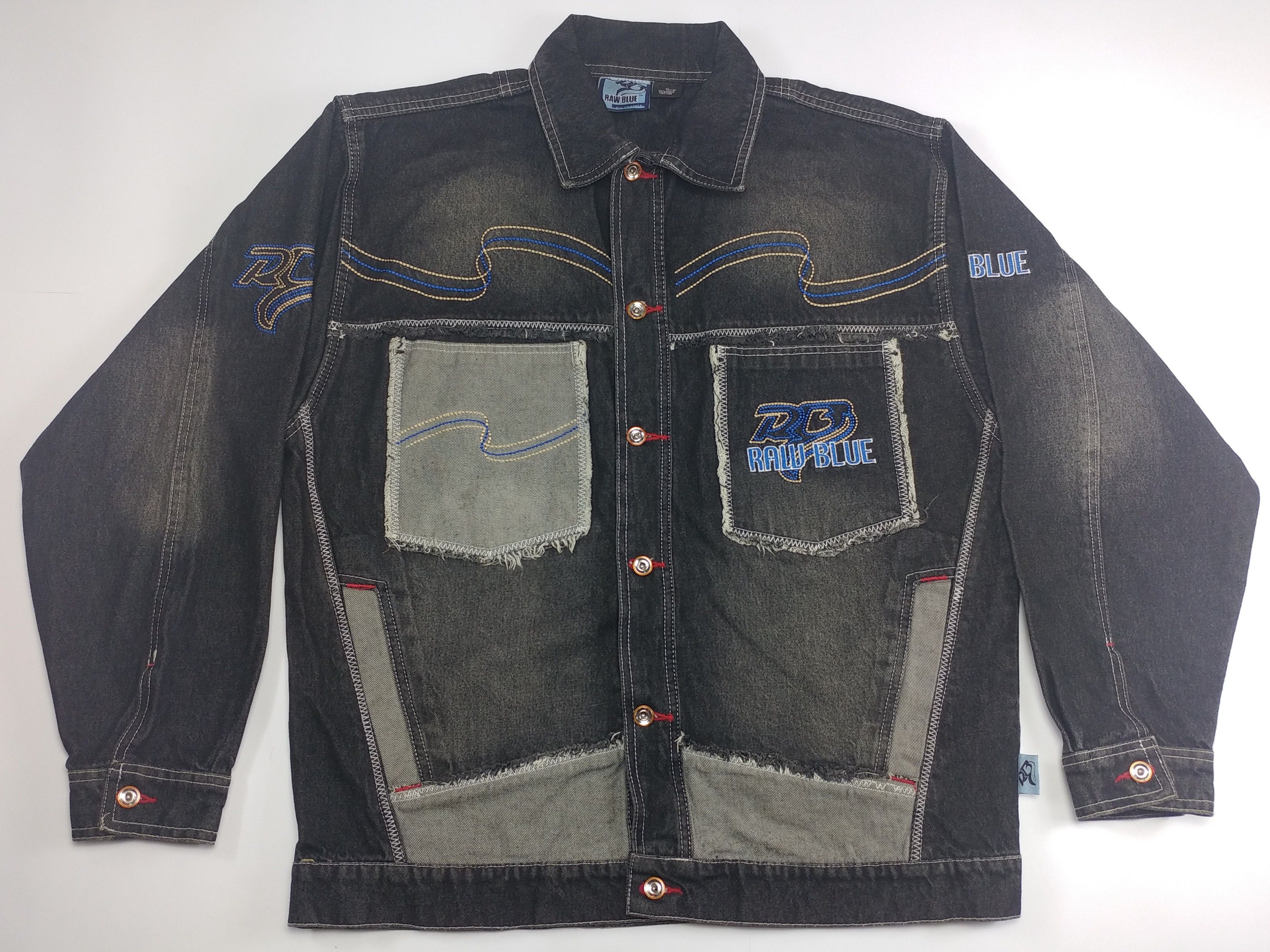 Vintage Raw Blue jacket, vintage denim jacket, 90s hip hop, 1990s XL Size US XL / EU 56 / 4 - 2 Thumbnail