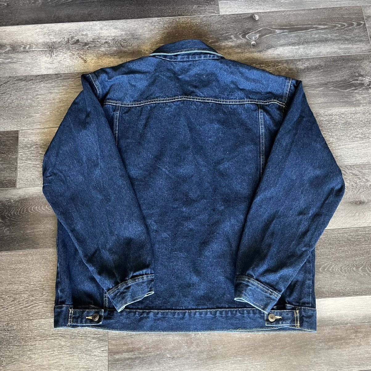 NFL Vintage 1990s NFL Revival New York Jets Denim Trucker Jacket Size US XL / EU 56 / 4 - 2 Thumbnail
