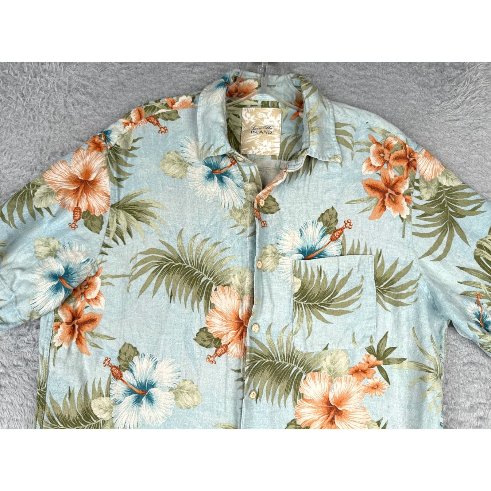 Tasso Elba Tasso Elba Shirt Men Medium Blue Floral Palm Leaf Silk Blend Hawaiian Size US M / EU 48-50 / 2 - 4 Thumbnail