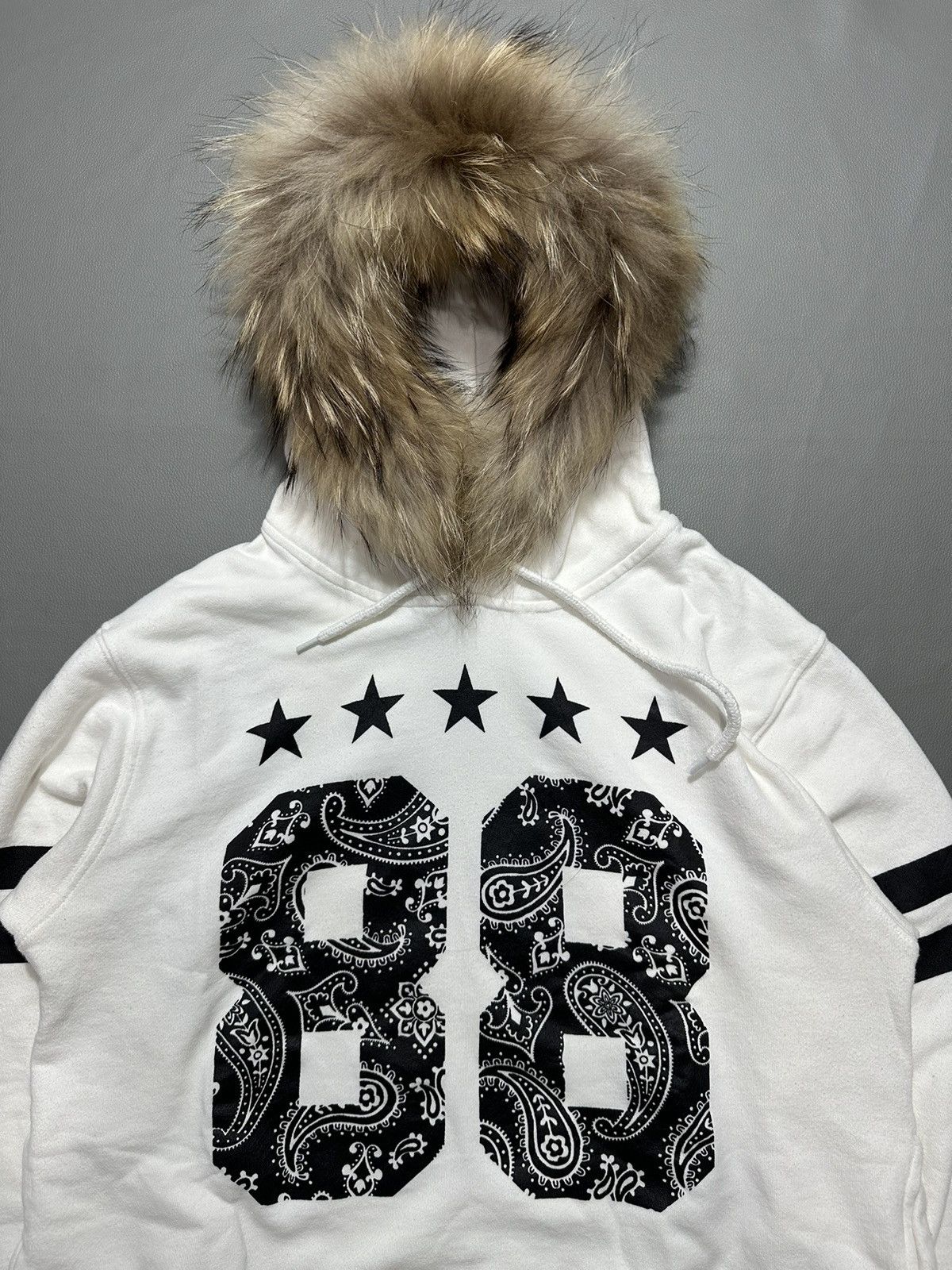20471120 ARCHIVE AVAIL AVANTGARDE NUMBER 88 FUR HOODIE KAPITAL STYLE Size US M / EU 48-50 / 2 - 3 Thumbnail