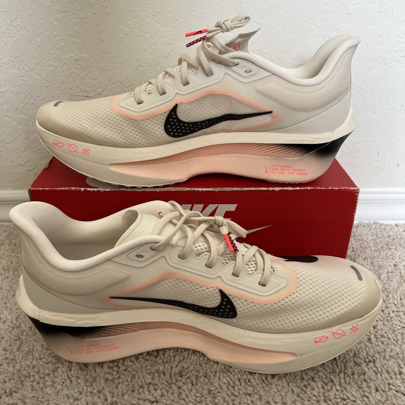 Nike Nike Zoom Fly 6 Crimson Tint Ivory Running Sneaker Size 12.5 Size US 12.5 / EU 45-46 - 2 Thumbnail