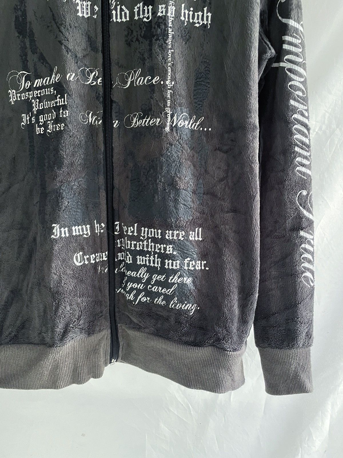 Yasuyuki Ishii JAPANESE SPINASH POEM QUOTES ZIP HOODIE Size US M / EU 48-50 / 2 - 4 Thumbnail