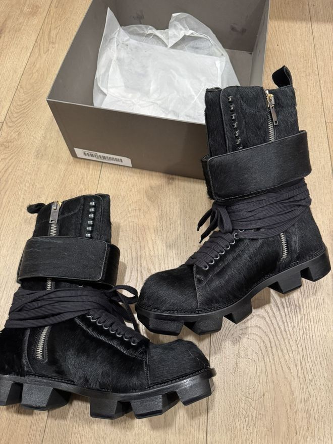 Rick Owens FW13 Ponyhair Boots Size US 10.5 / EU 43-44 - 2 Thumbnail