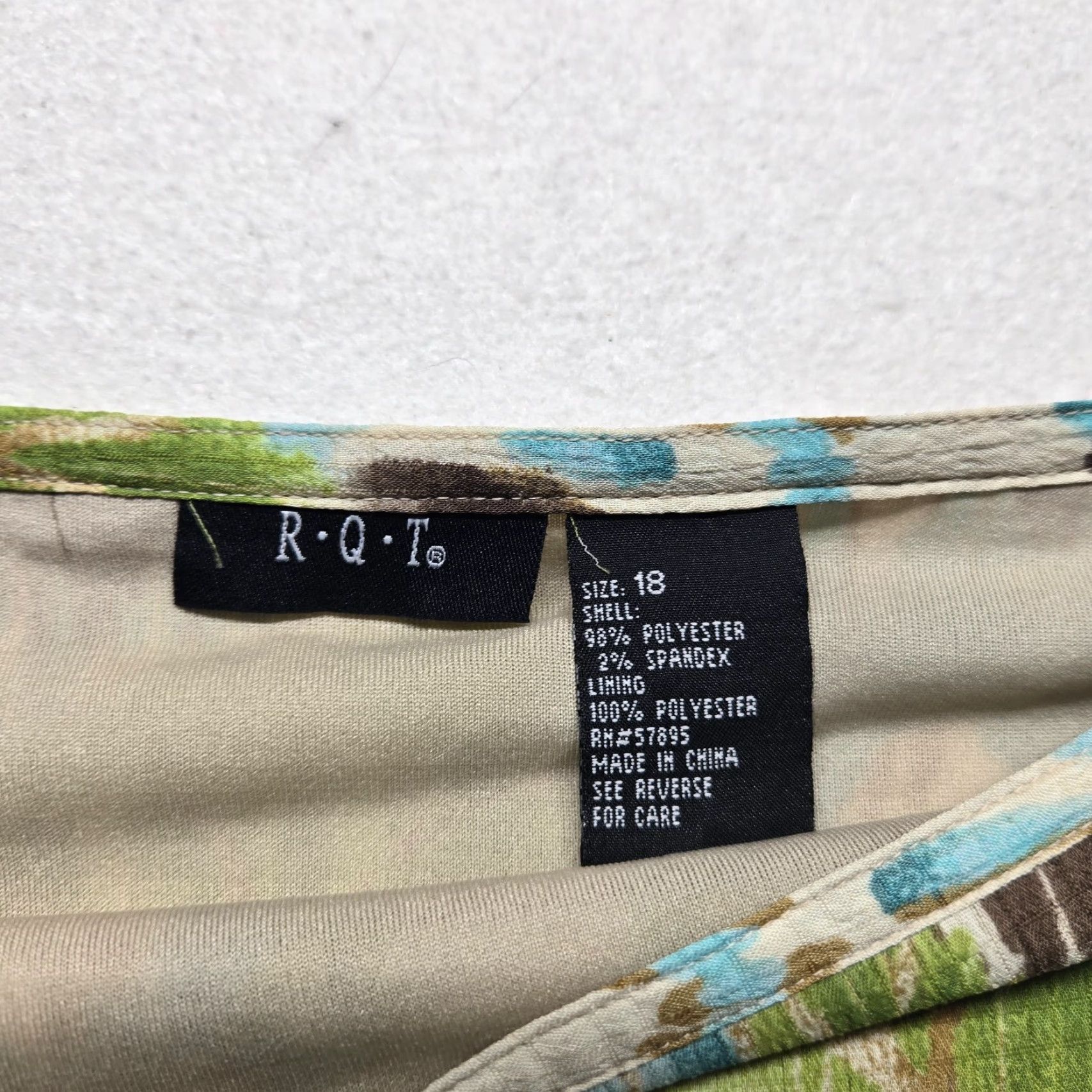 Vintage RQT Skirt Abstract Floral A-line Pleat Womens Size 18 Grunge Boho Size 40" / US 18 - 2 Thumbnail