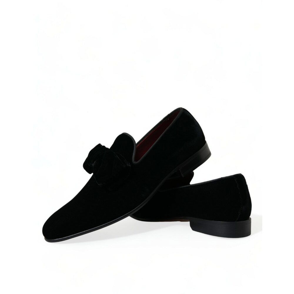 Dolce & Gabbana Dolce & Gabbana Elegant Black Velvet Loafers - Men's Luxury Size US 7 / EU 40 - 7 Thumbnail
