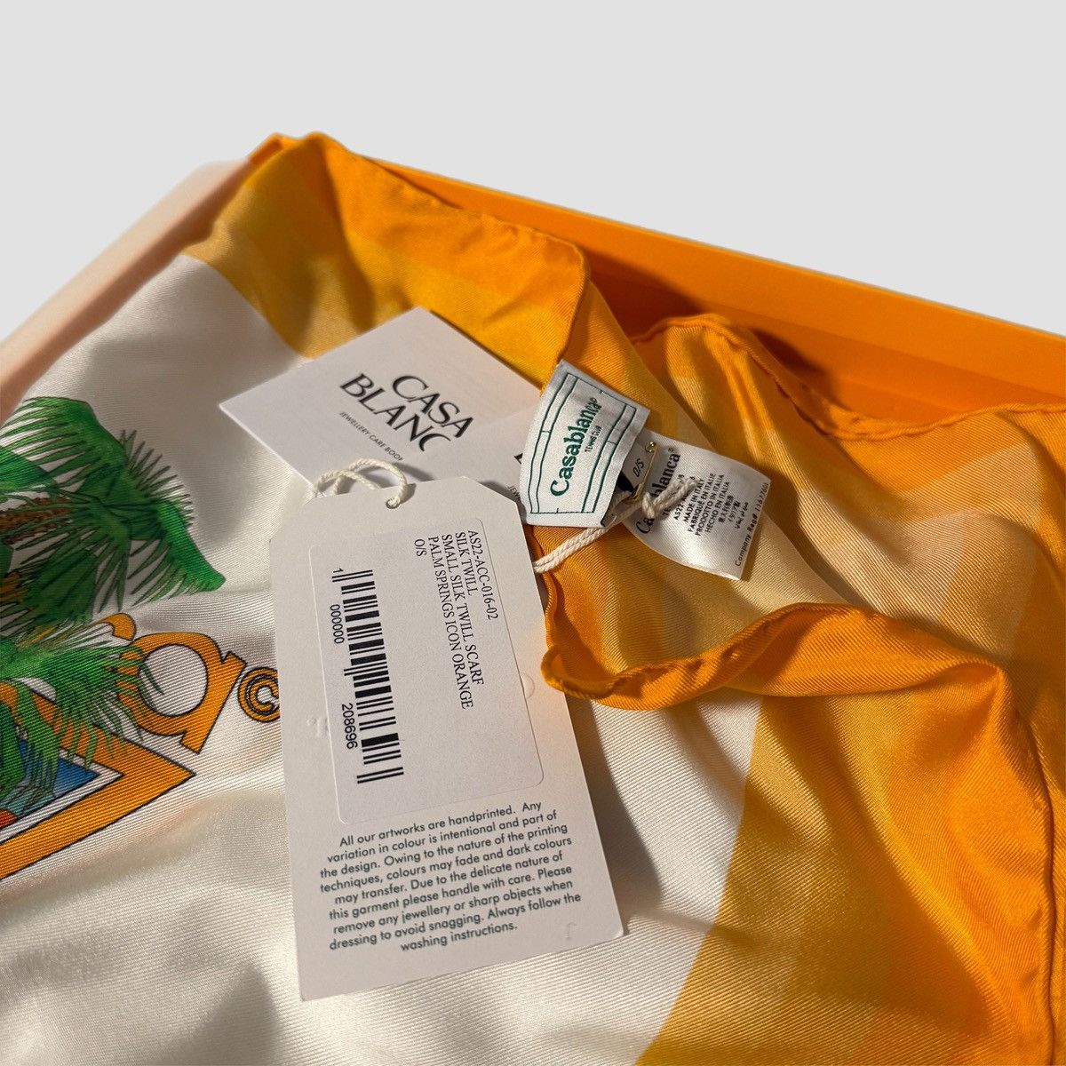 Casablanca Casablanca Silk Twill Palm Springs Scarf Orange Size ONE SIZE - 6 Thumbnail