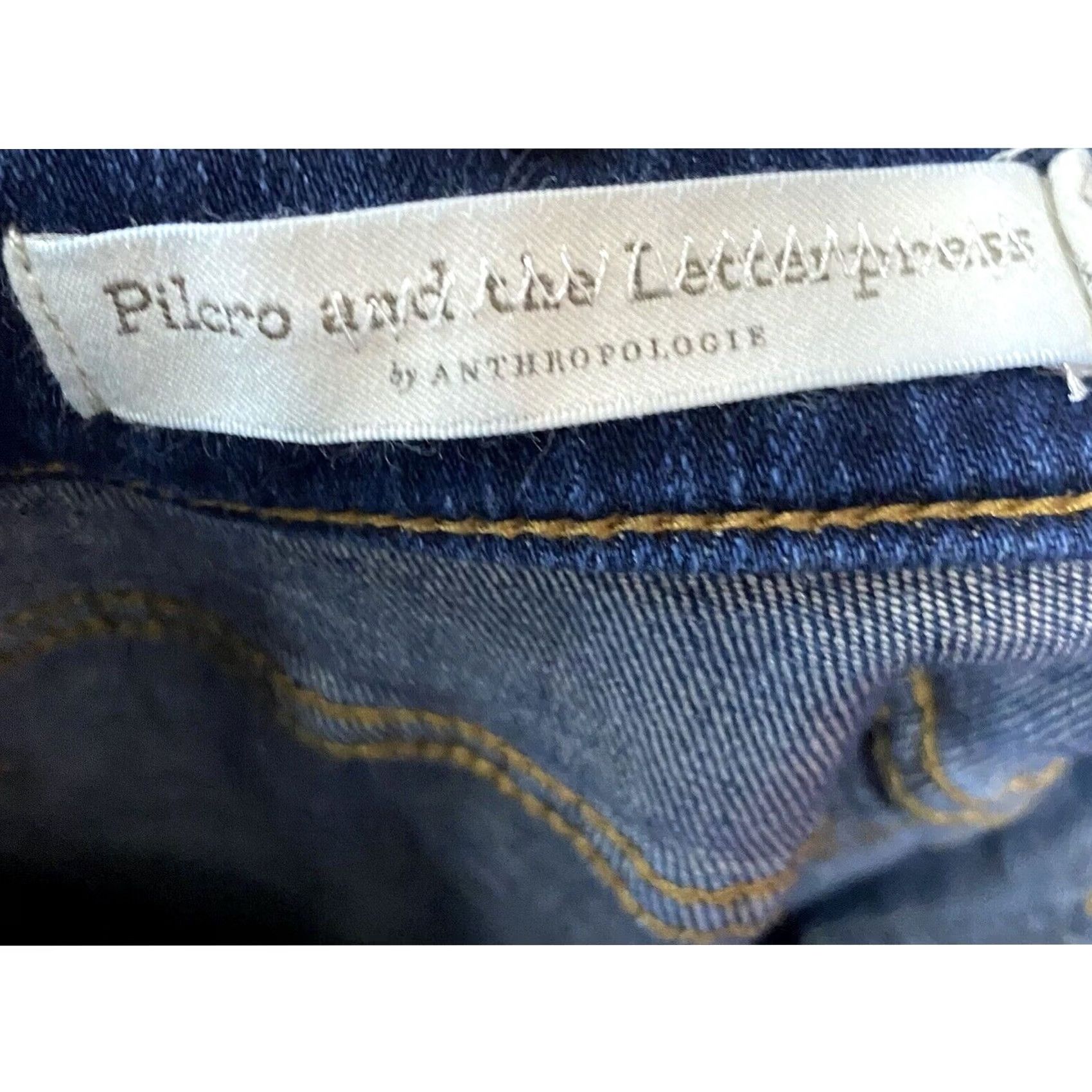 Vintage Pilcro And The Letterpress Jeans High Rise Skinny Frayed Hem 2-Tone Denim 28 Woman Blue Jeans 28 Womens Skinny Denim 90s style? Size 28" / US 6 / IT 42 - 6 Thumbnail