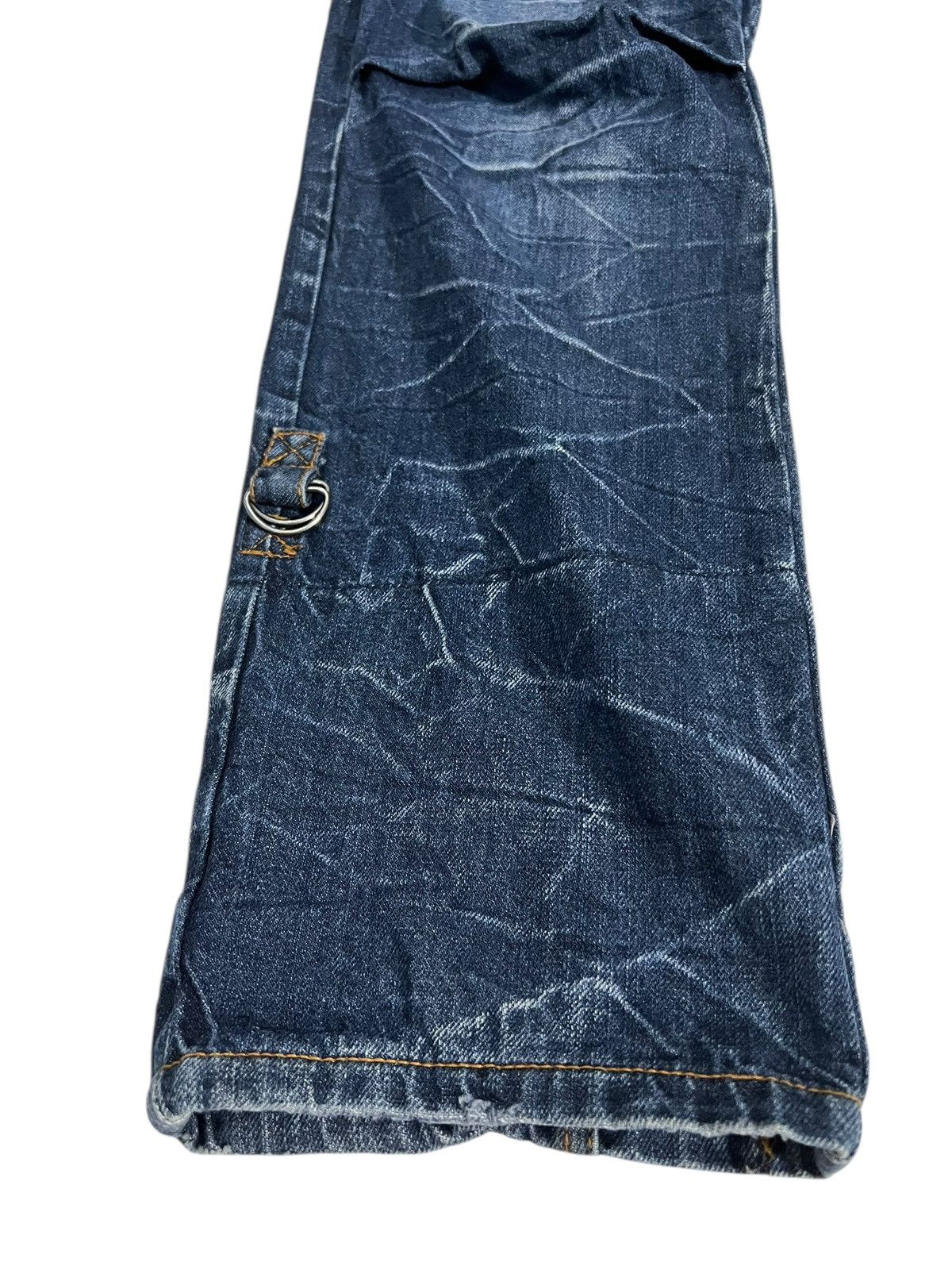 Japanese Brand Vintage Japanese Brand Nylaus Double Waist Claw Denim Jean Size US 29 - 4 Thumbnail