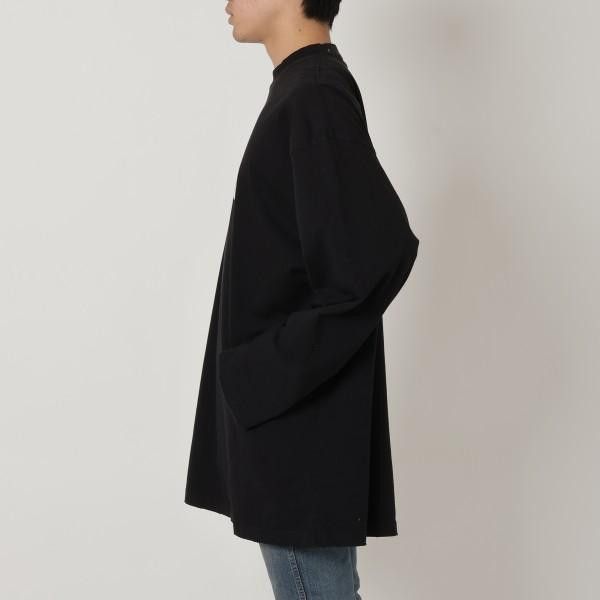 Balenciaga o1mt1gz0924 L/S Oversized T-Shirt in Black Size US M / EU 48-50 / 2 - 2 Thumbnail
