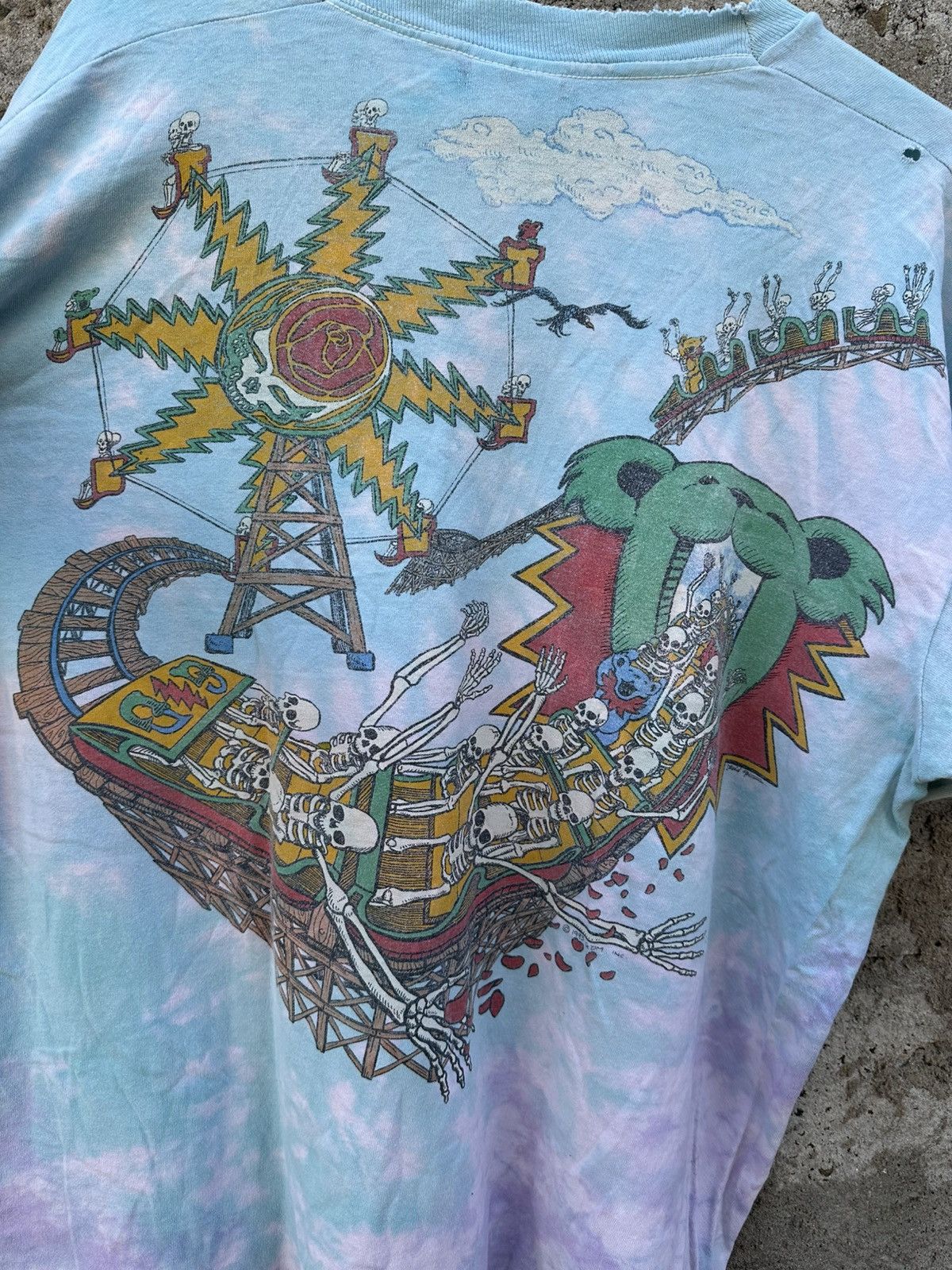 Grateful Dead × Vintage 1993 Vintage The Greatful Dead Roller Coaster T-shirt Size US XL / EU 56 / 4 - 12 Thumbnail