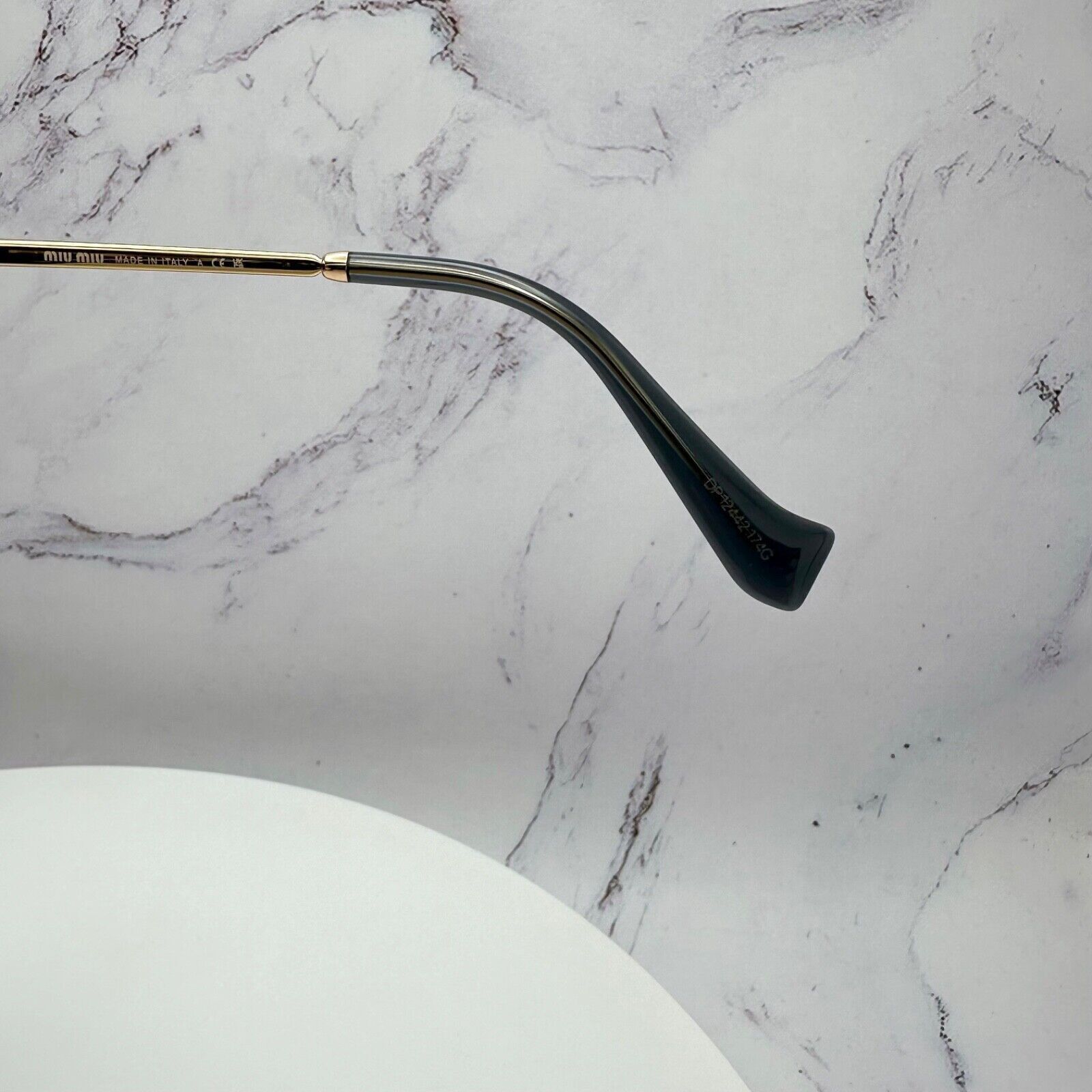 Miu Miu New MIU MIU Sunglasses Gold Rimless Wrap Square Size ONE SIZE - 8 Thumbnail
