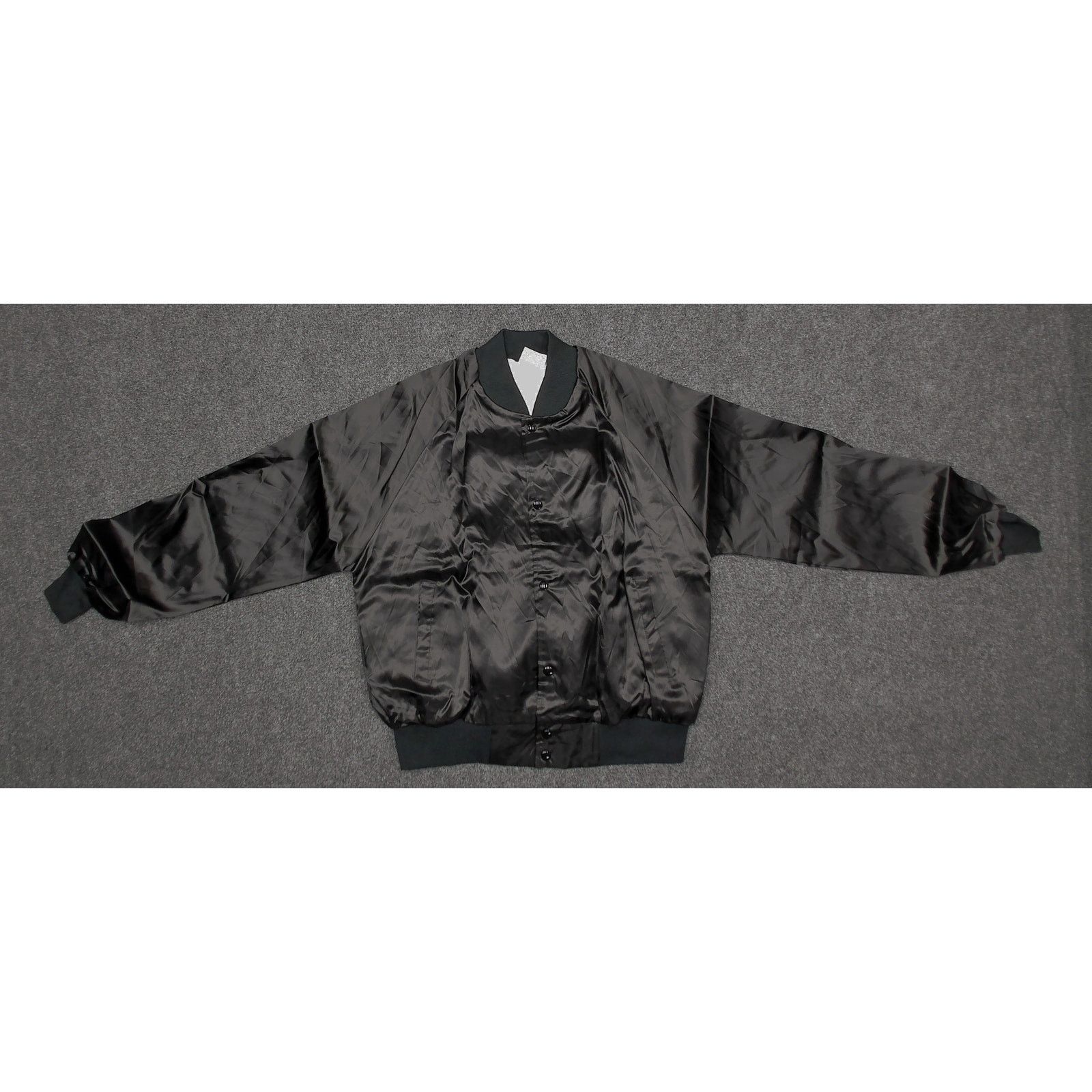 Auburn Sportswear Auburn Sportswear Vintage 90s Boxy Black Satin Bomber Jacket Size US XL / EU 56 / 4 - 5 Thumbnail