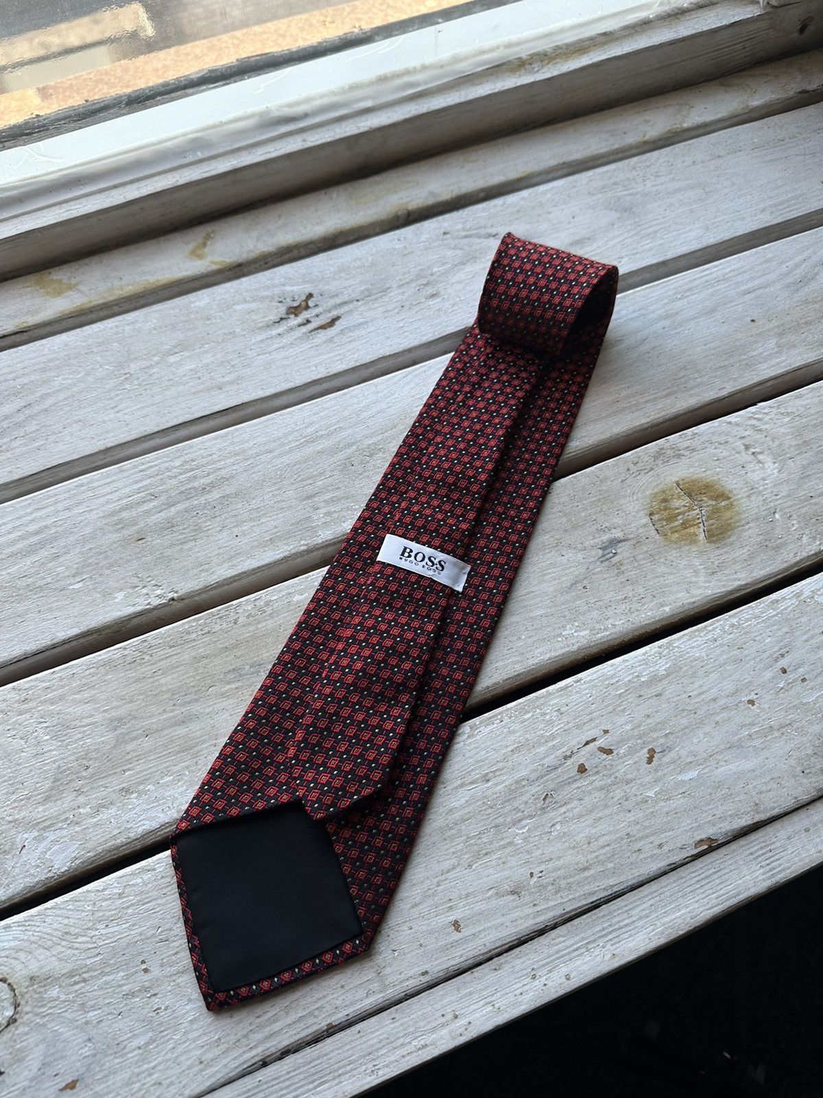 Designer × Hugo Boss 🚨RARE Hugo Boss Tie old money style Blue luxury monogram Size ONE SIZE - 1 Thumbnail