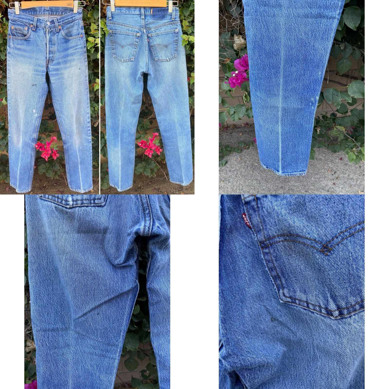 Levi's VINTAGE Levi’s 501 Jeans Worn Distressed USA Size W 28 L 34 Measure W 27 L 30.5 Levi's 501 Jeans Mens Denim Distressed USA Vintage 90s? Size US 28 / EU 44 - 9 Thumbnail