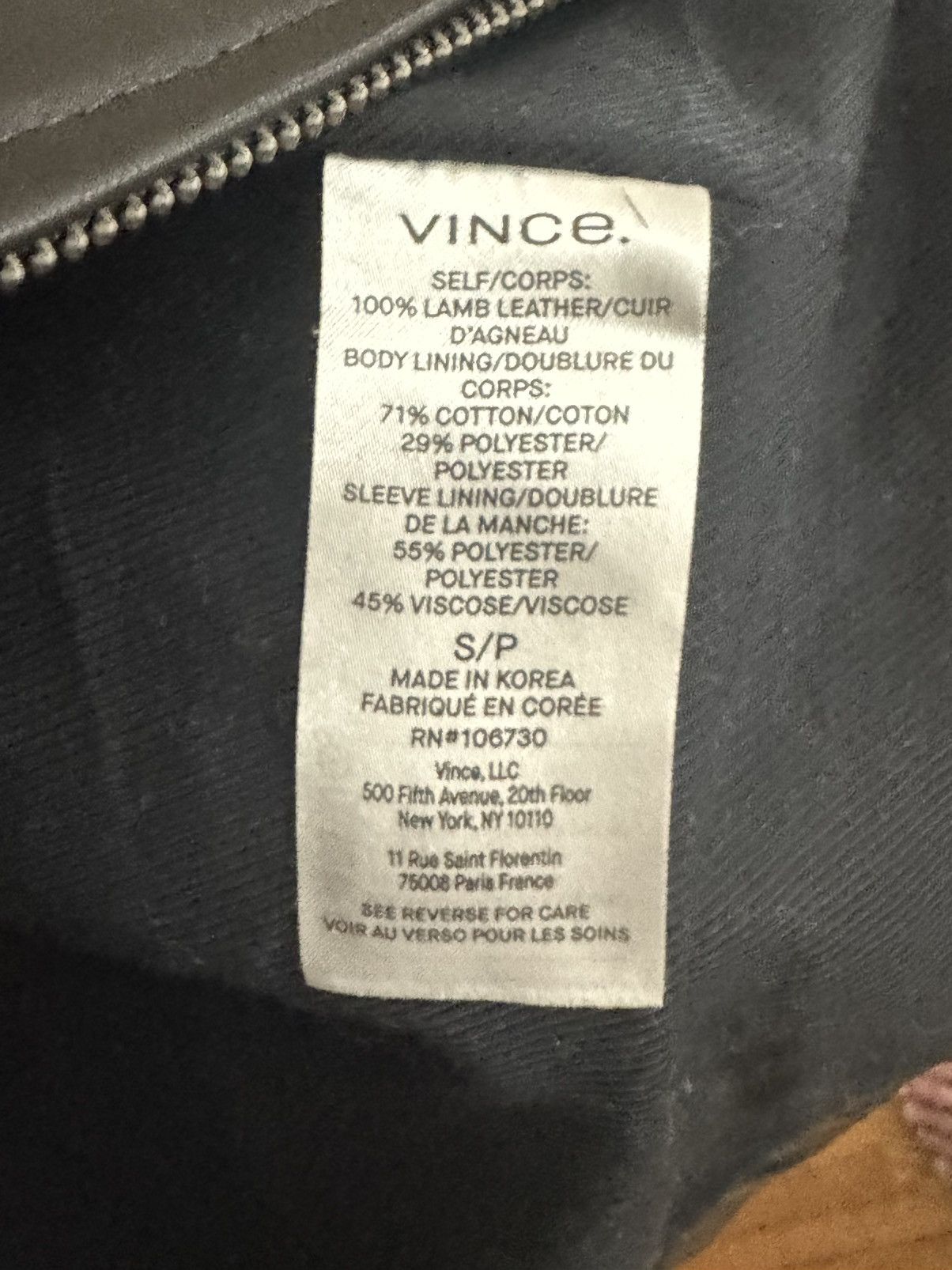 Vince Vince Men’s Lambskin Leather Zip-Up Jacket Size US S / EU 44-46 / 1 - 7 Thumbnail