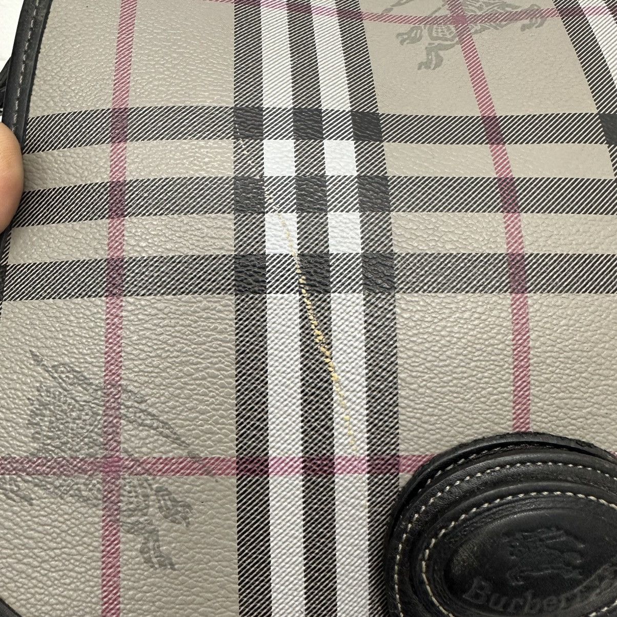 Burberry AUTHENTIC VINTAGE BURBERRYS NOVA CHECK GREY SHOULDER BAG Size ONE SIZE - 10 Thumbnail