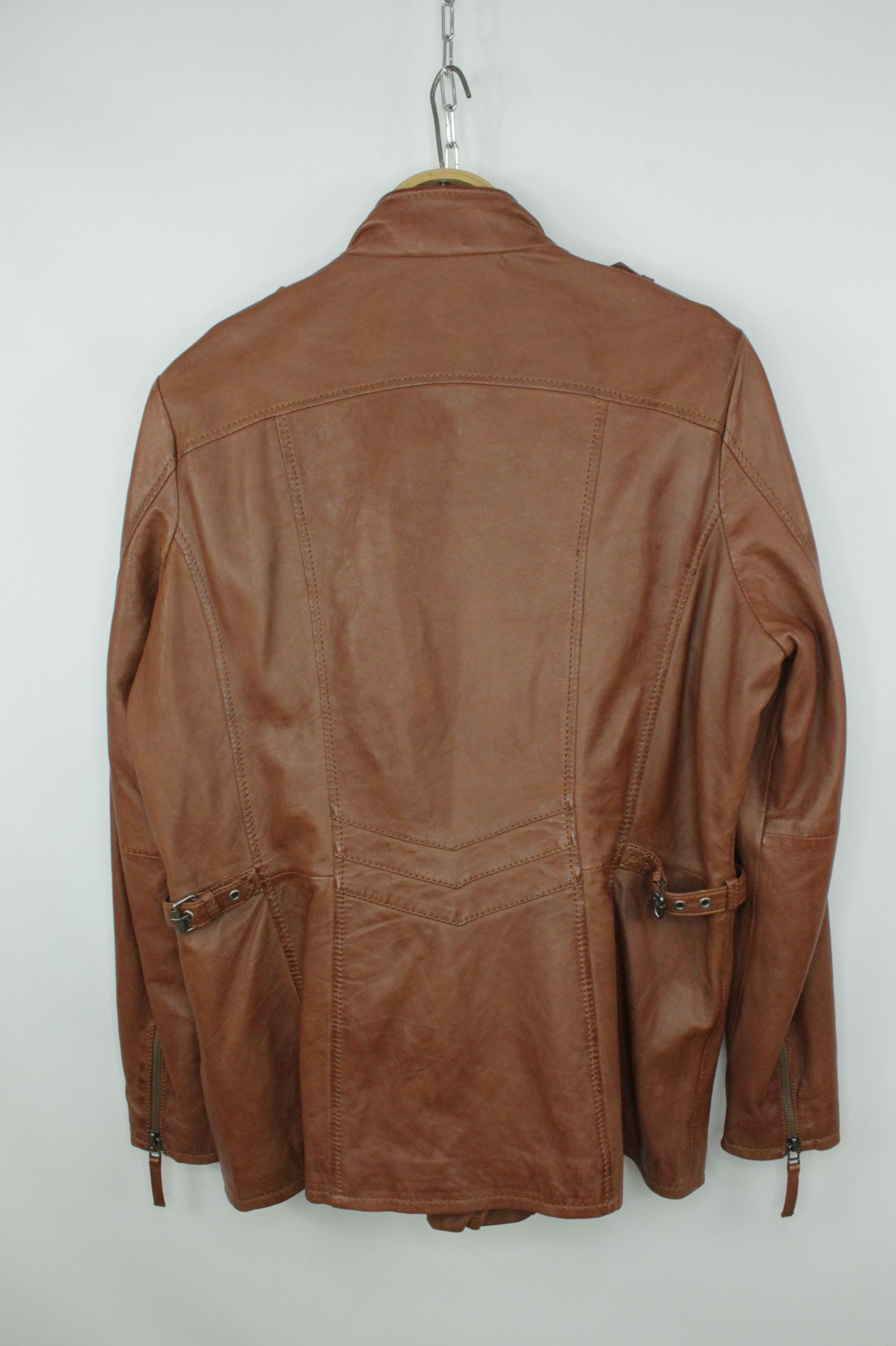 Gypsy Gipsy Cognac Brown Leather Women's Jacket Size XL / US 12-14 / IT 48-50 - 6 Thumbnail