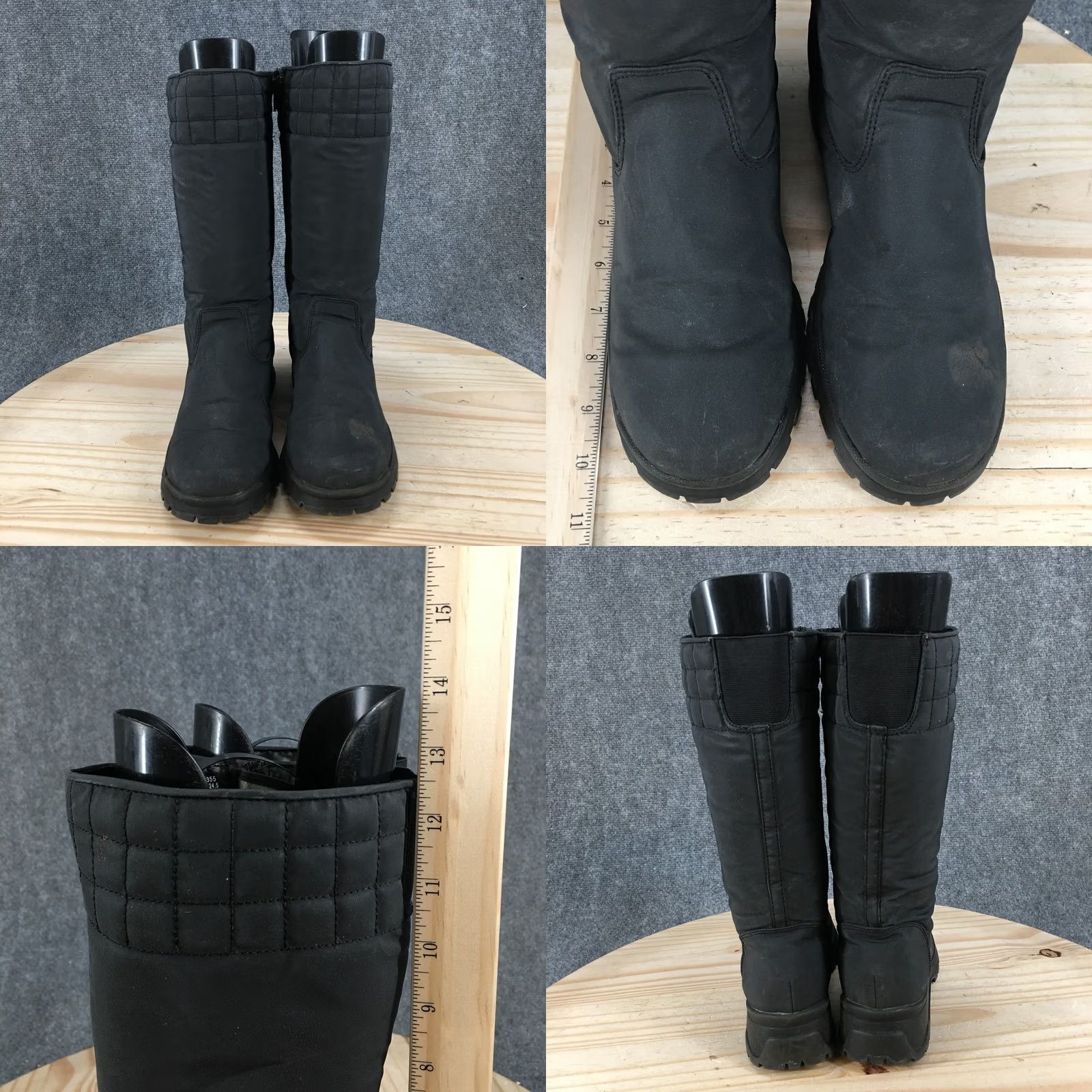 Basic Editions Basic Editions Snow Boots Women's 8 Wide Side Zip Quilted Comfort Mid-Calf Black Boots Size US 8 / IT 38 - 8 Thumbnail