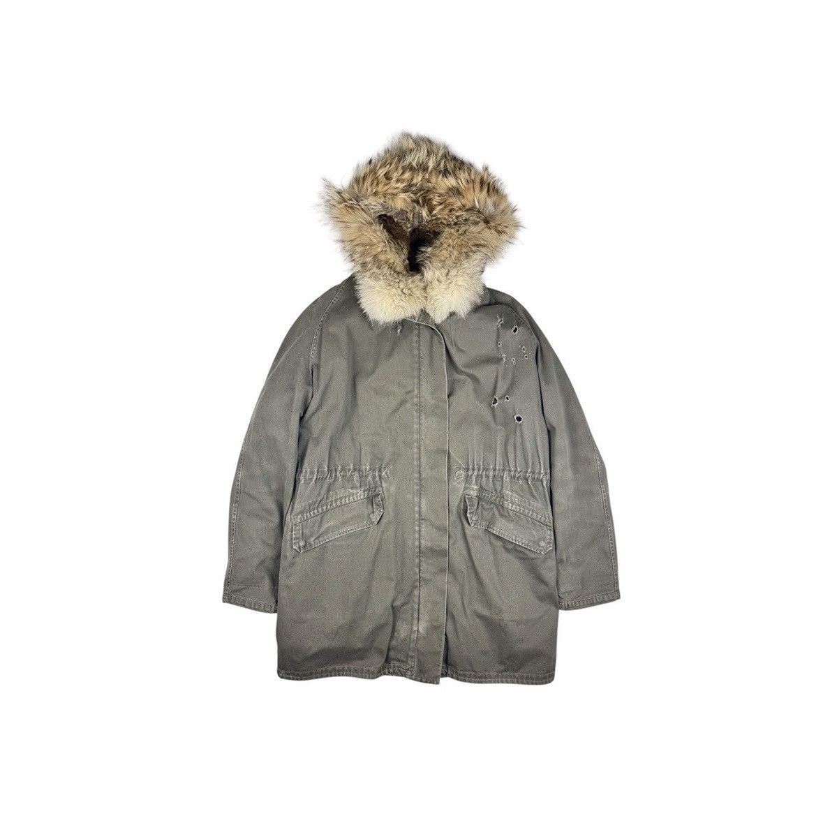 Yves Salomon YVES SALOMON ARMY THRASHED RABBIT FUR PARKA Size L / US 10 / IT 46 - 1 Thumbnail