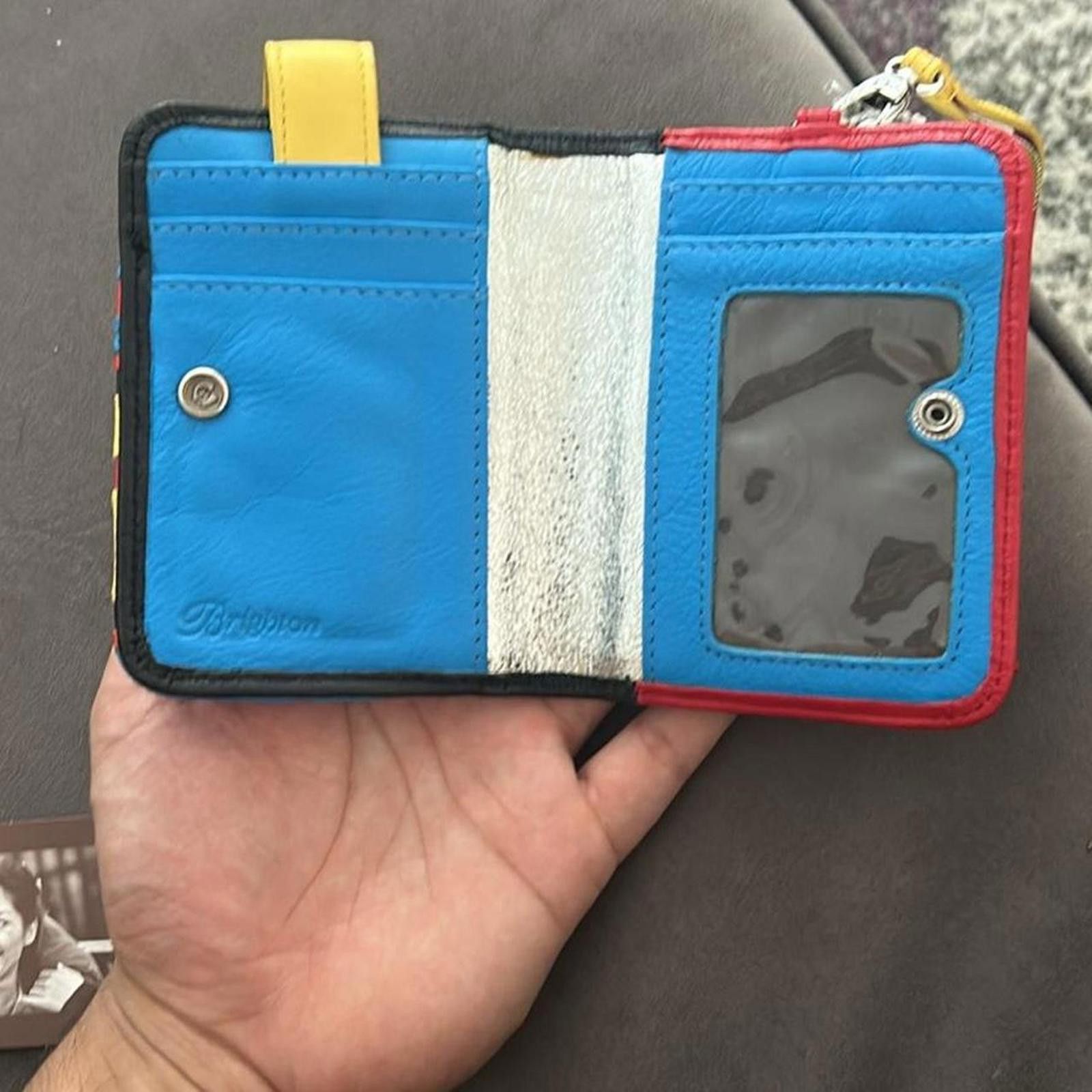 Designer Colorful Leather Wallet with Wrist Strap Size ONE SIZE - 2 Thumbnail