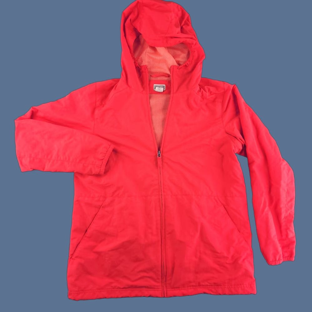 CO Duluth Trading Co Jacket Mens Large Zip Red Windbreaker Rain 100% Nylon Size US L / EU 52-54 / 3 - 1 Thumbnail