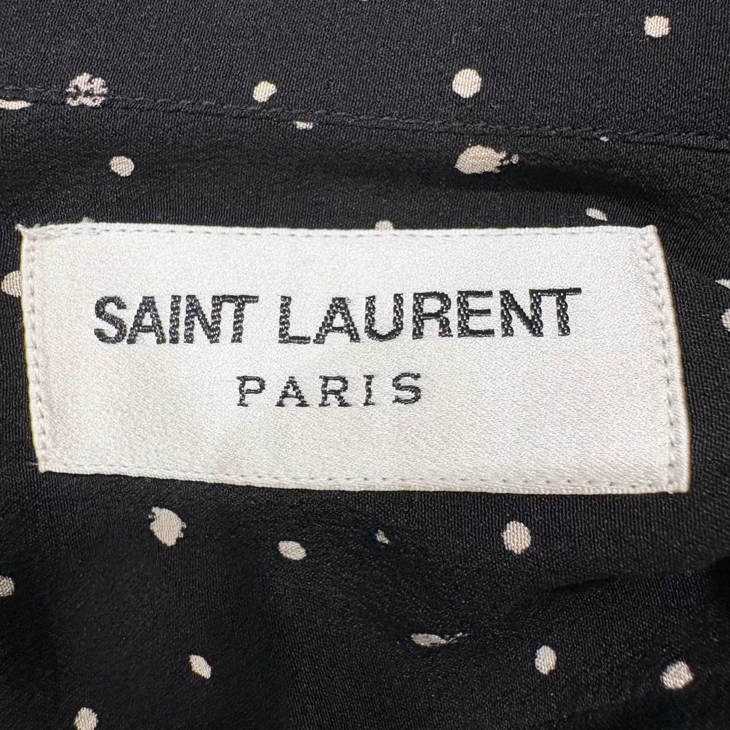 Saint Laurent Paris YSL Black & White Polka Dot Longsleeve Shirt 38 New Size US S / EU 44-46 / 1 - 3 Thumbnail