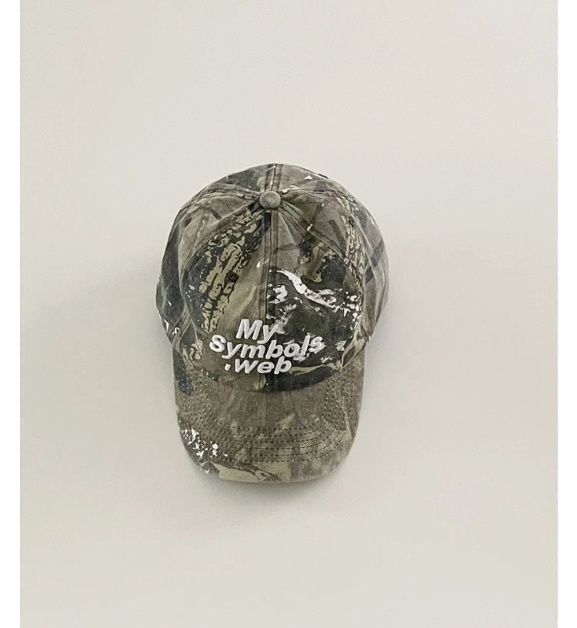 Japanese Brand Utility military y2k dirty paint embroidery camouflage cap Size ONE SIZE - 3 Thumbnail